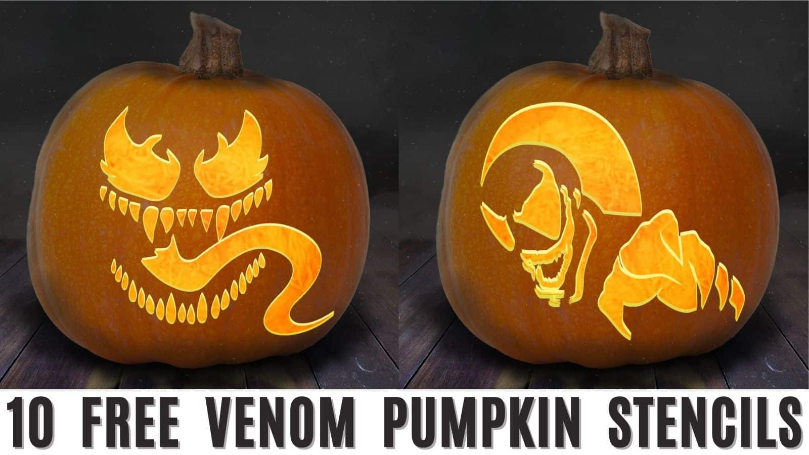 Venom Pumpkin Carving Stencils: 10 Printable Templates throughout Venom Pumpkin Stencils Printable