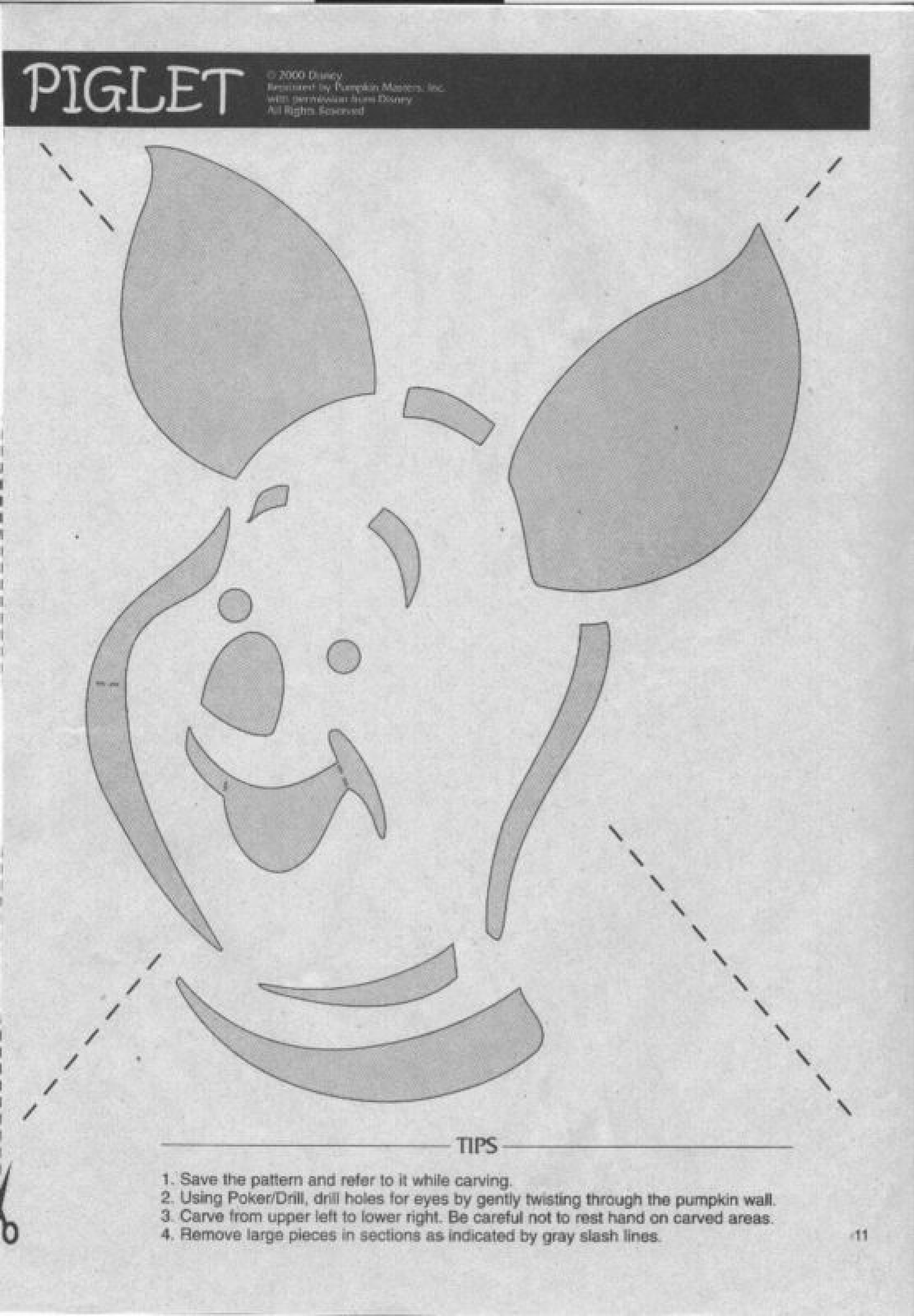 Winnie The Pooh: Piglet (Free Pumpkin Stencil - Pumpkin Pattern throughout Winnie The Pooh Pumpkin Stencil Printable
