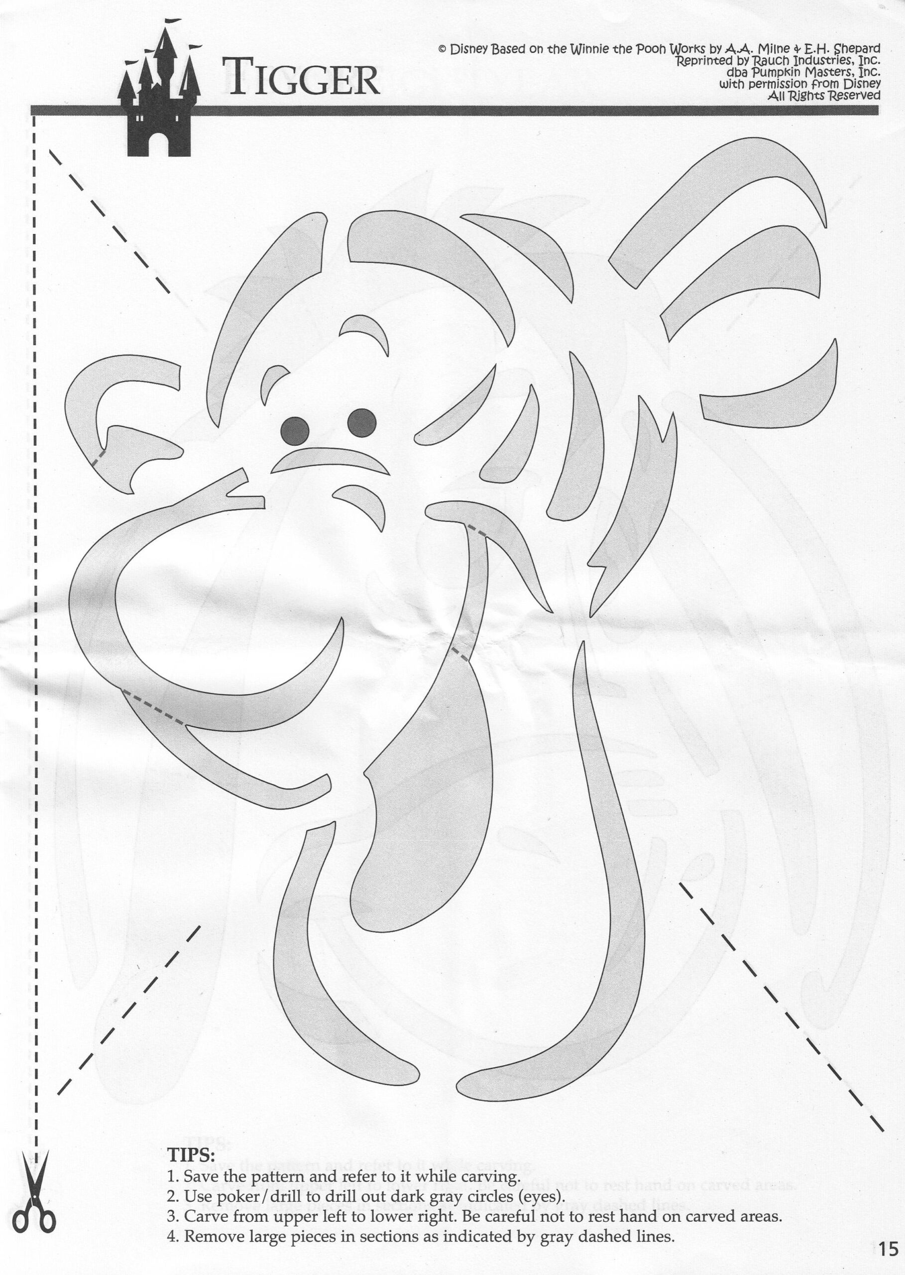 Winnie The Pooh: Tigger (Free Pumpkin Stencil - Pumpkin Pattern in Winnie The Pooh Pumpkin Stencil Printable