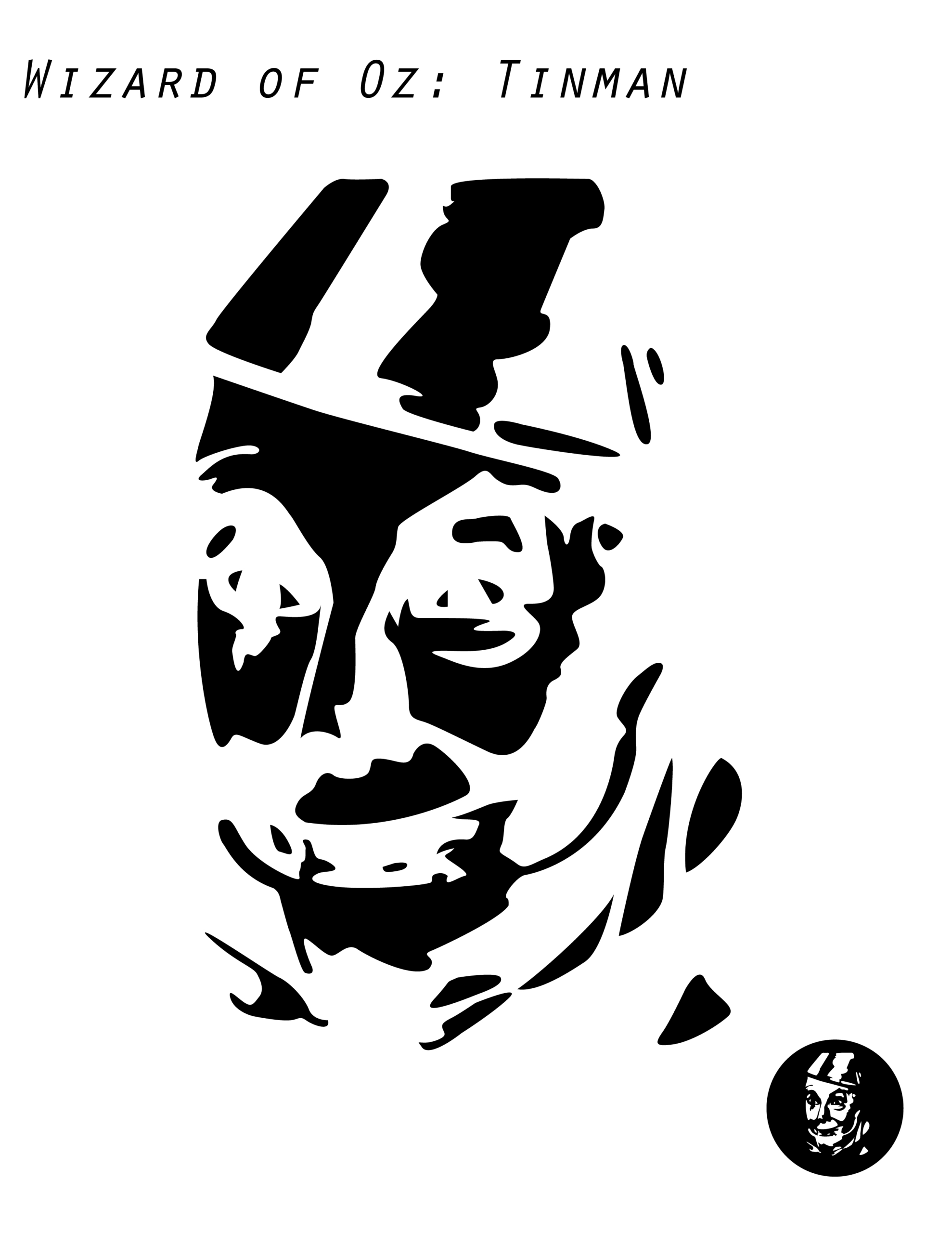 Wizard Of Oz: Tinman (Pumpkin Stencil - Pumpkin Pattern - Pumpkin with Printable Wizard Of Oz Pumpkin Stencil