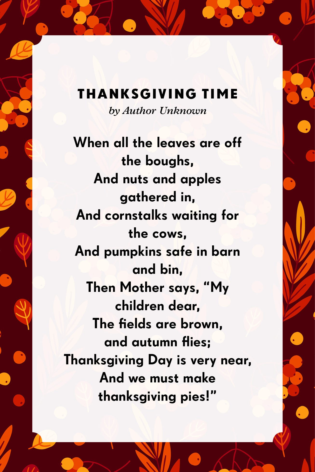 11 Thanksgiving Poems For Family with Thanksgiving Poem Count Your Blessings