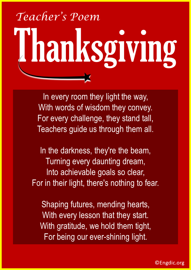 15 Best Thanksgiving Poems For Teachers - Engdic throughout Thanksgiving Poems Poetry Foundation