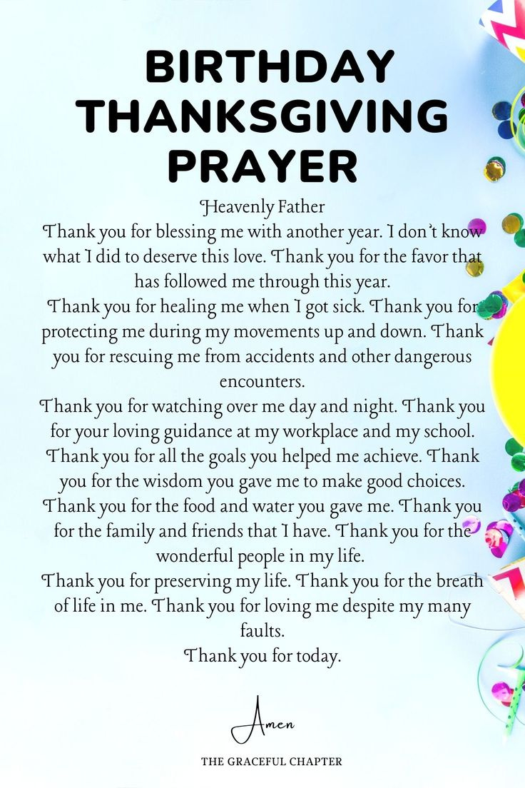 16 Beautiful Birthday Prayers To Make The Day Even More Special in Thanksgiving Birthday Poem