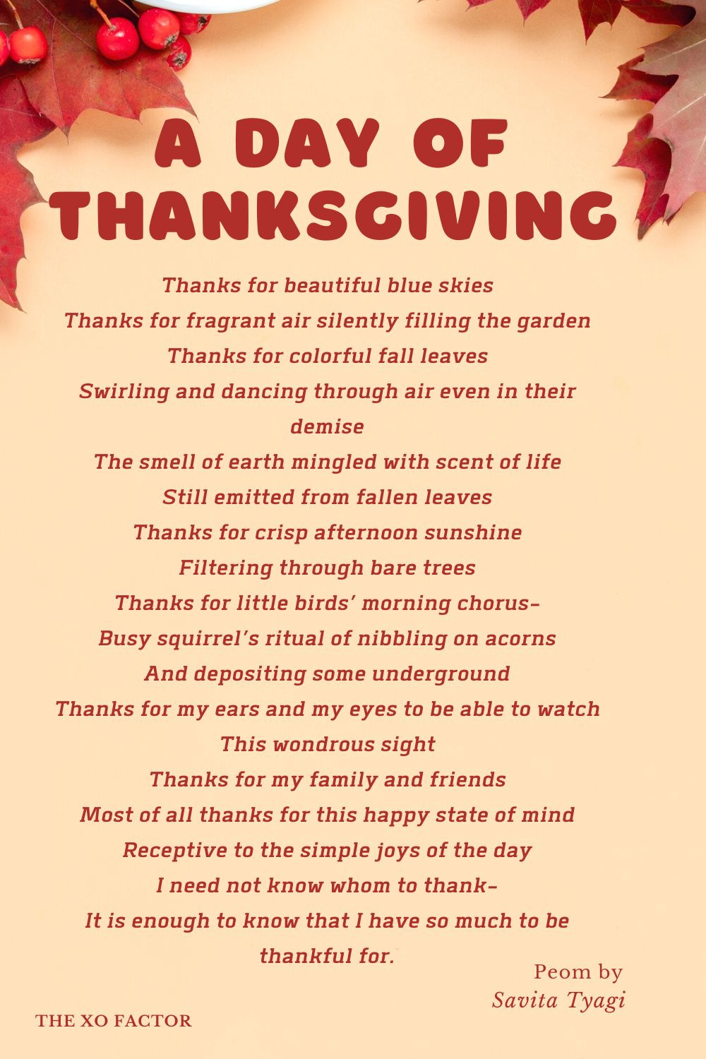 20 Thanksgiving Poems: Celebrating Gratitude And Togetherness throughout Thanksgiving Garden Poem