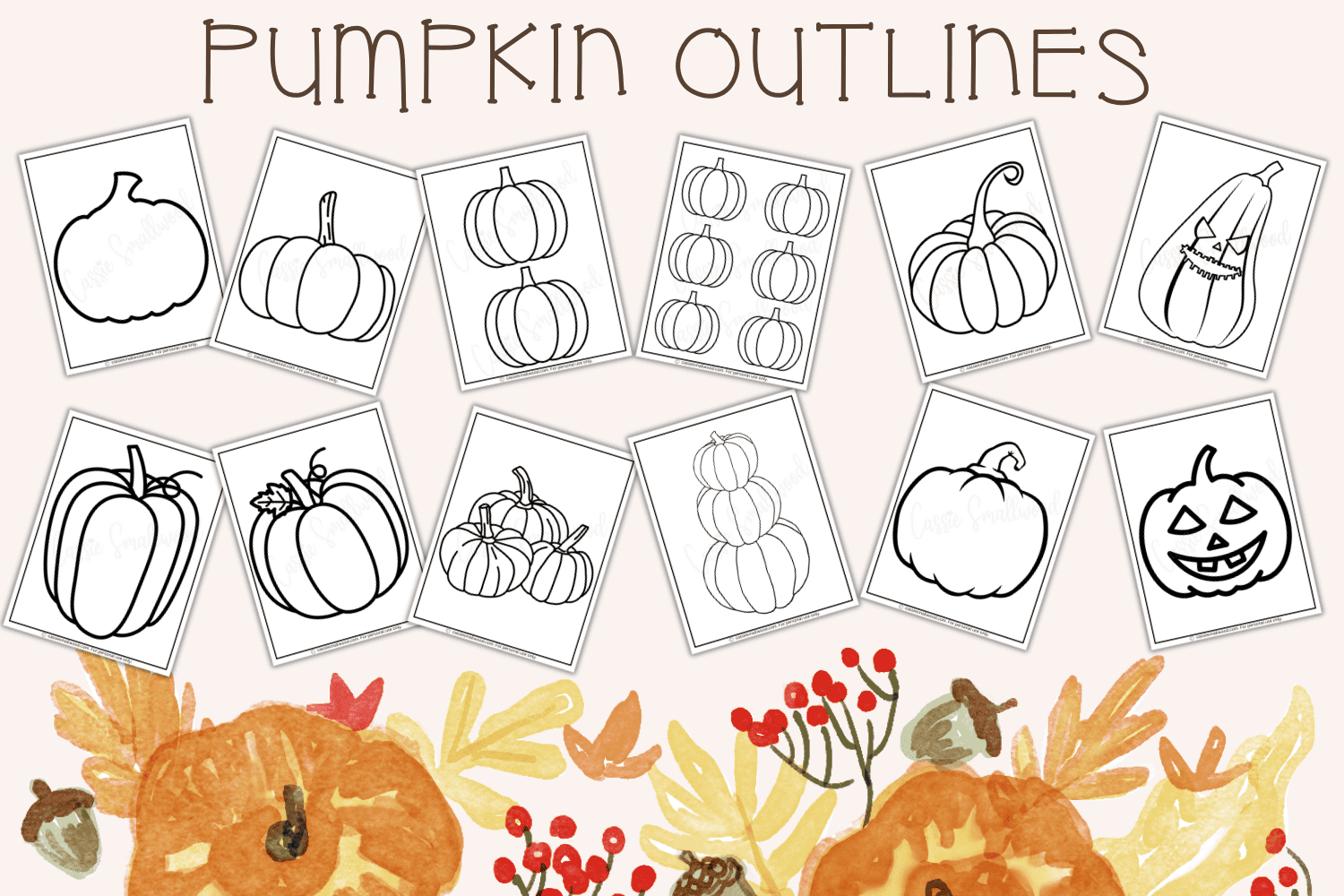 23 Awesome Pumpkin Outlines - Cassie Smallwood pertaining to Printable Thanksgiving Pumpkin Stencils