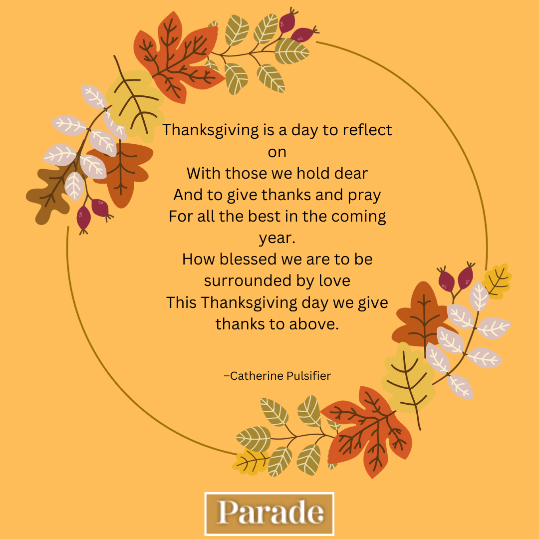 30 Thanksgiving Poems To Read At The Table - Parade in Thanksgiving Family Poem