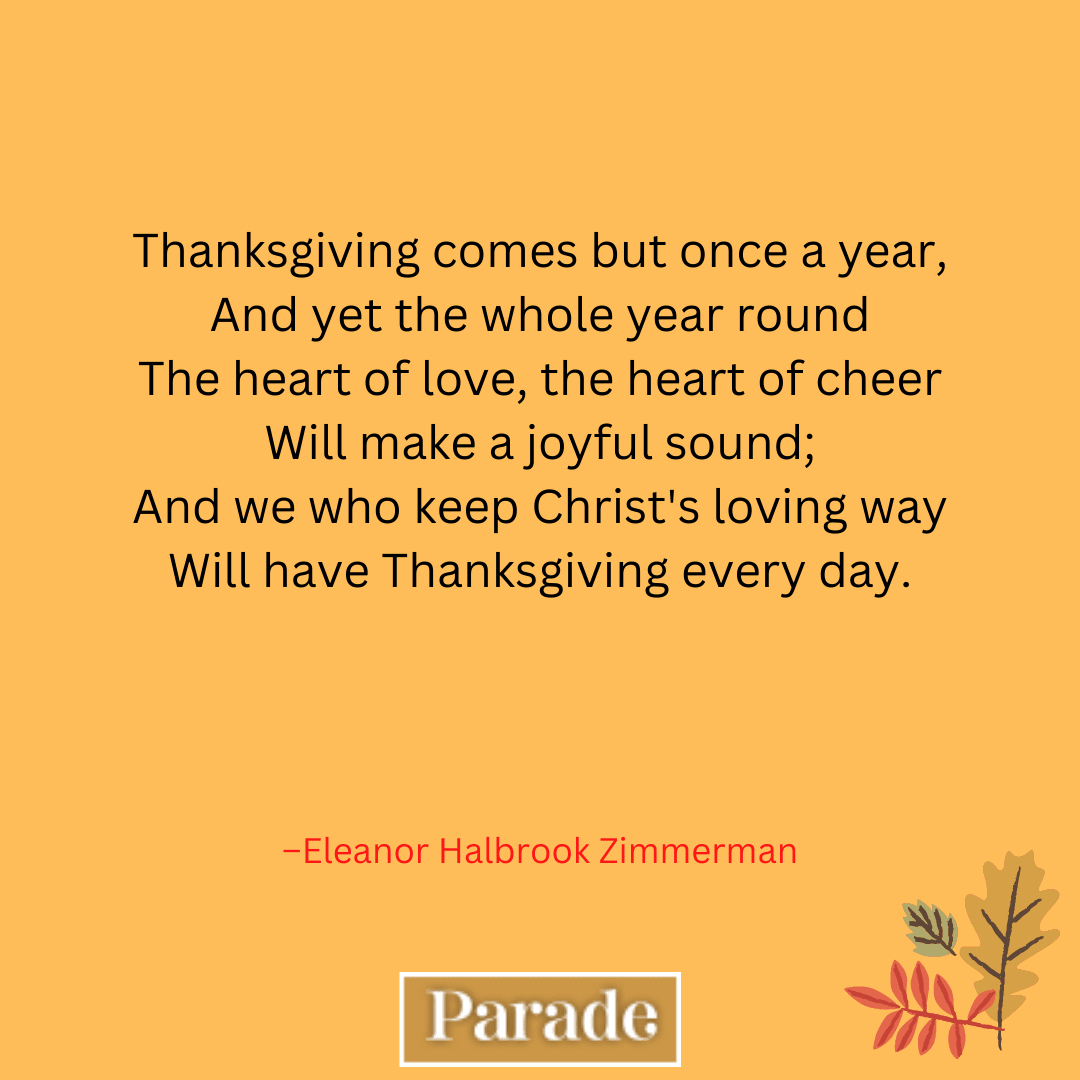 30 Thanksgiving Poems To Read At The Table - Parade intended for Thanksgiving Poems For Loved Ones