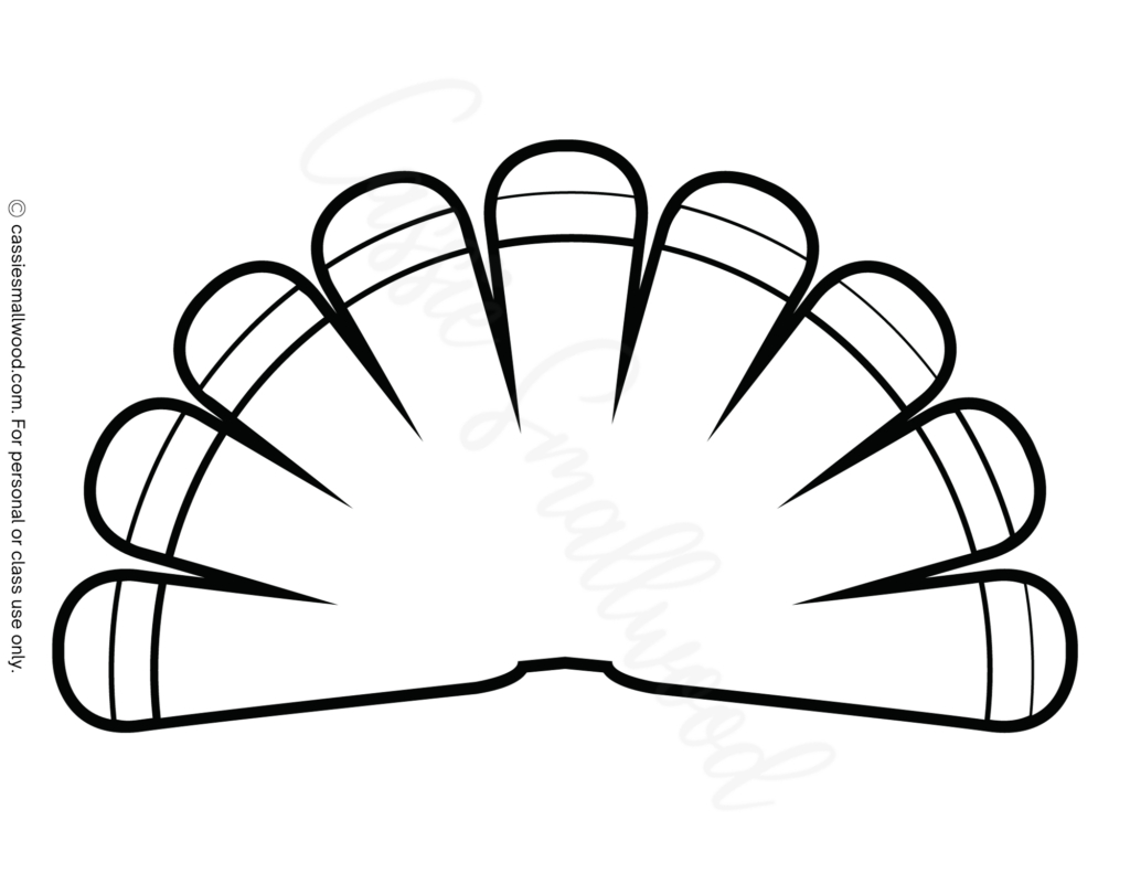 31 Cutest Turkey Templates - Cassie Smallwood in Free Turkey Feather Printables