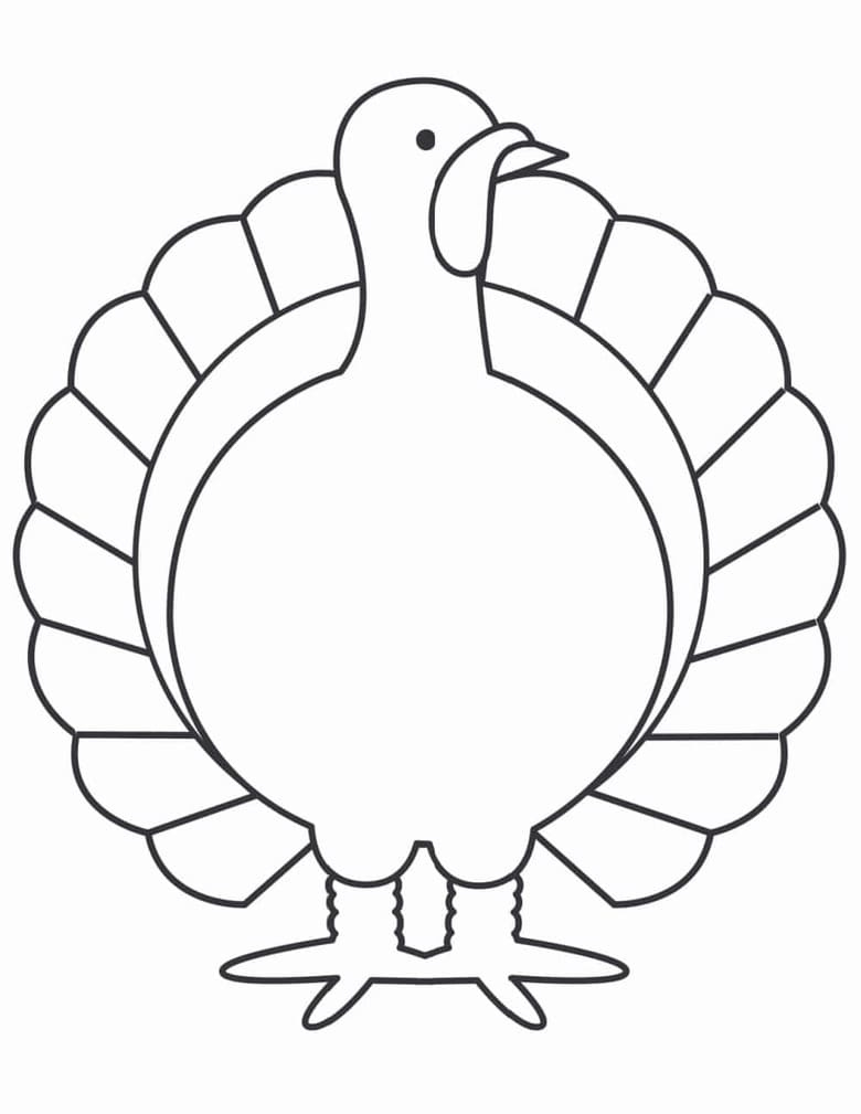 4 Free Turkey Template Printables for Free Printable Turkey Template