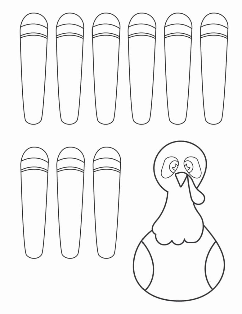 4 Free Turkey Template Printables throughout Turkey Body Template Free Printable