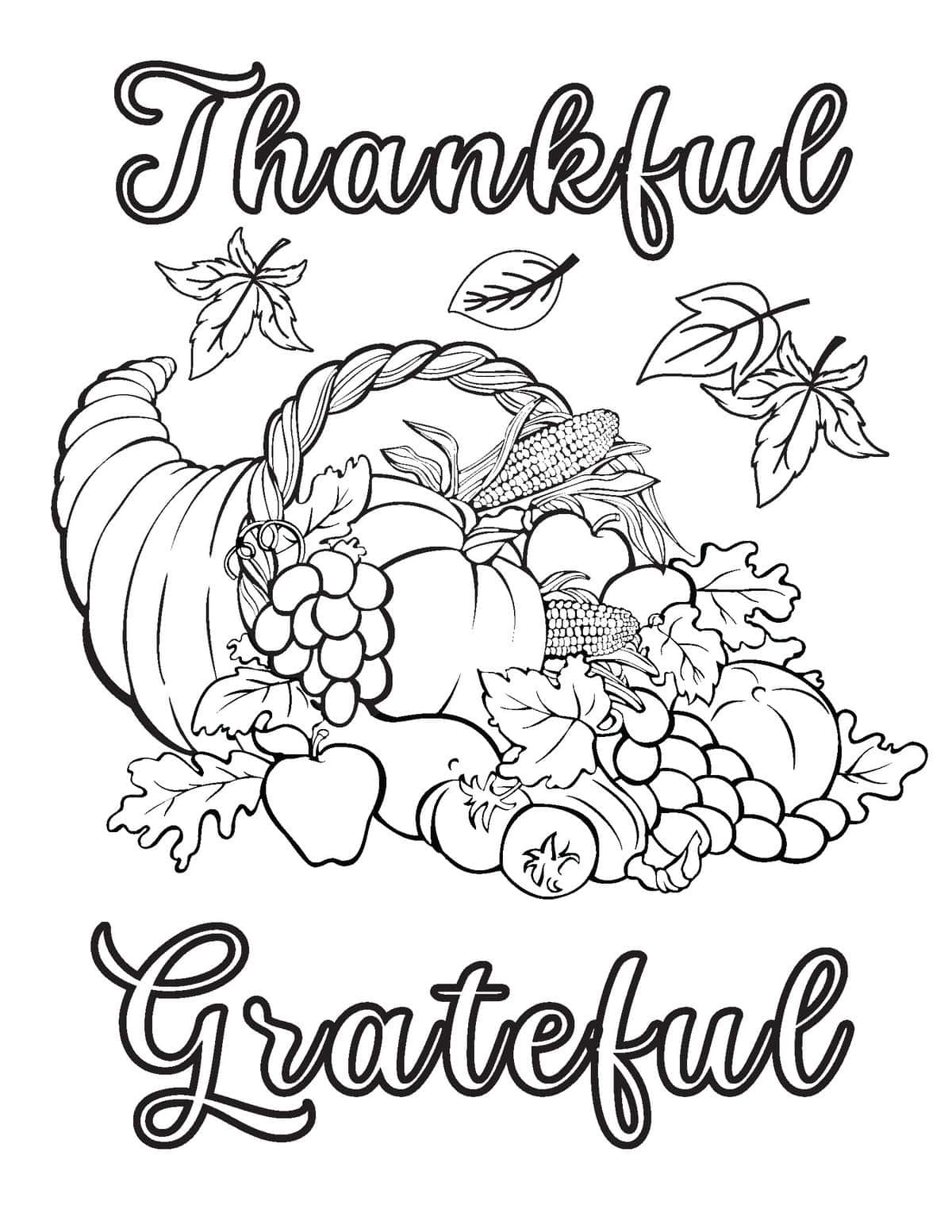 45 Free Thanksgiving Coloring Pages For Kids And Adults - Prudent regarding Thanksgiving Coloring Pages For Adults Printable Free
