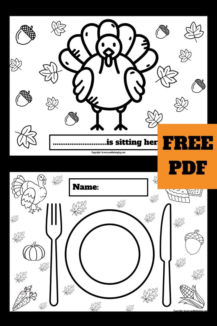 5 Free Thanksgiving Placemats Kids Will Love! in Thanksgiving Placemats Printable Free