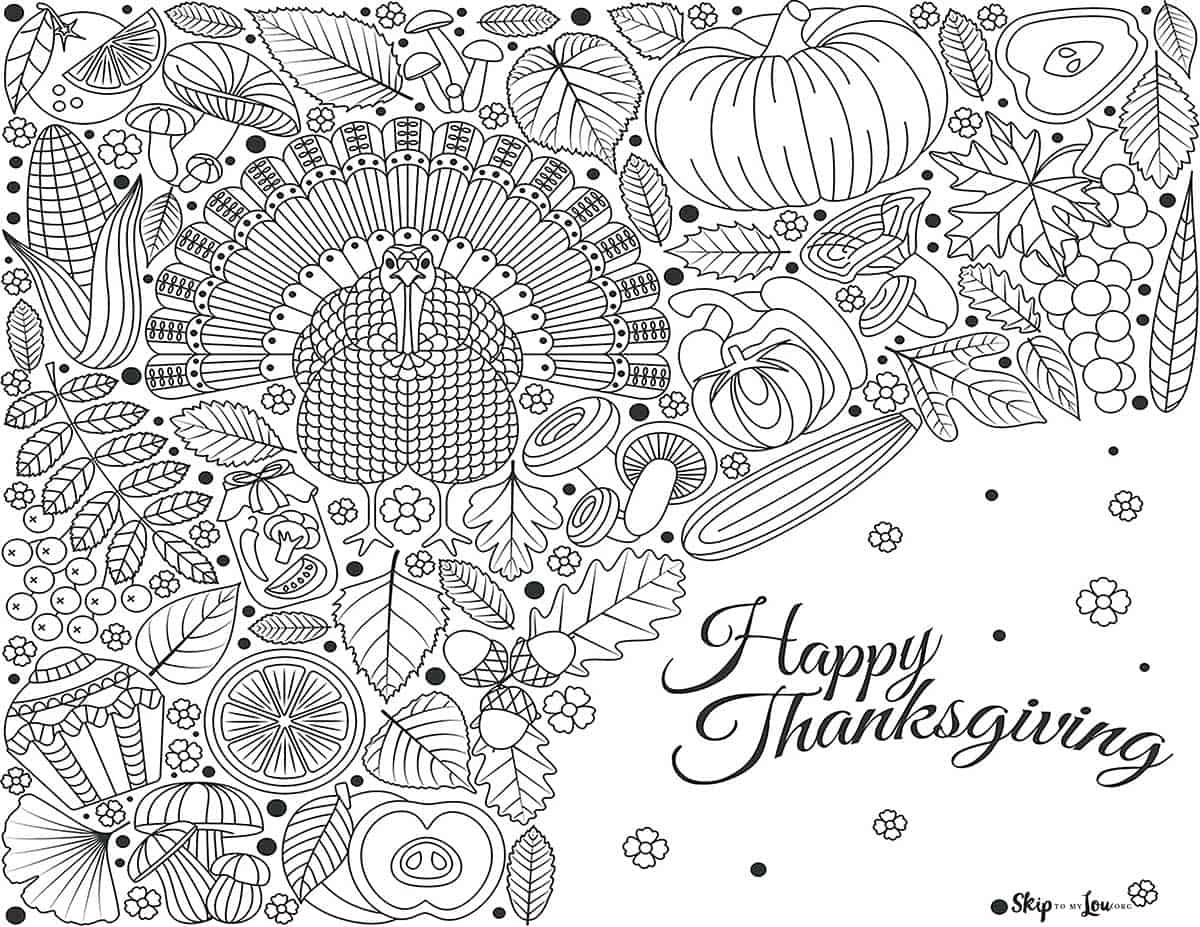50+ Thanksgiving Coloring Pages | Skip To My Lou pertaining to Thanksgiving Coloring Pages For Adults Printable Free