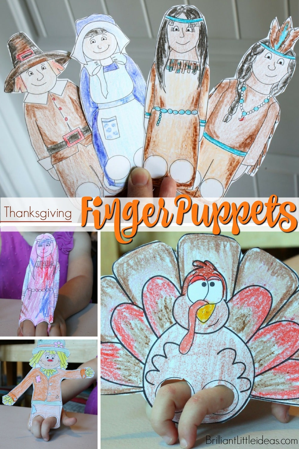 6 Thanksgiving Finger Puppets | Brilliant Little Ideas regarding Thanksgiving Finger Puppets Printables