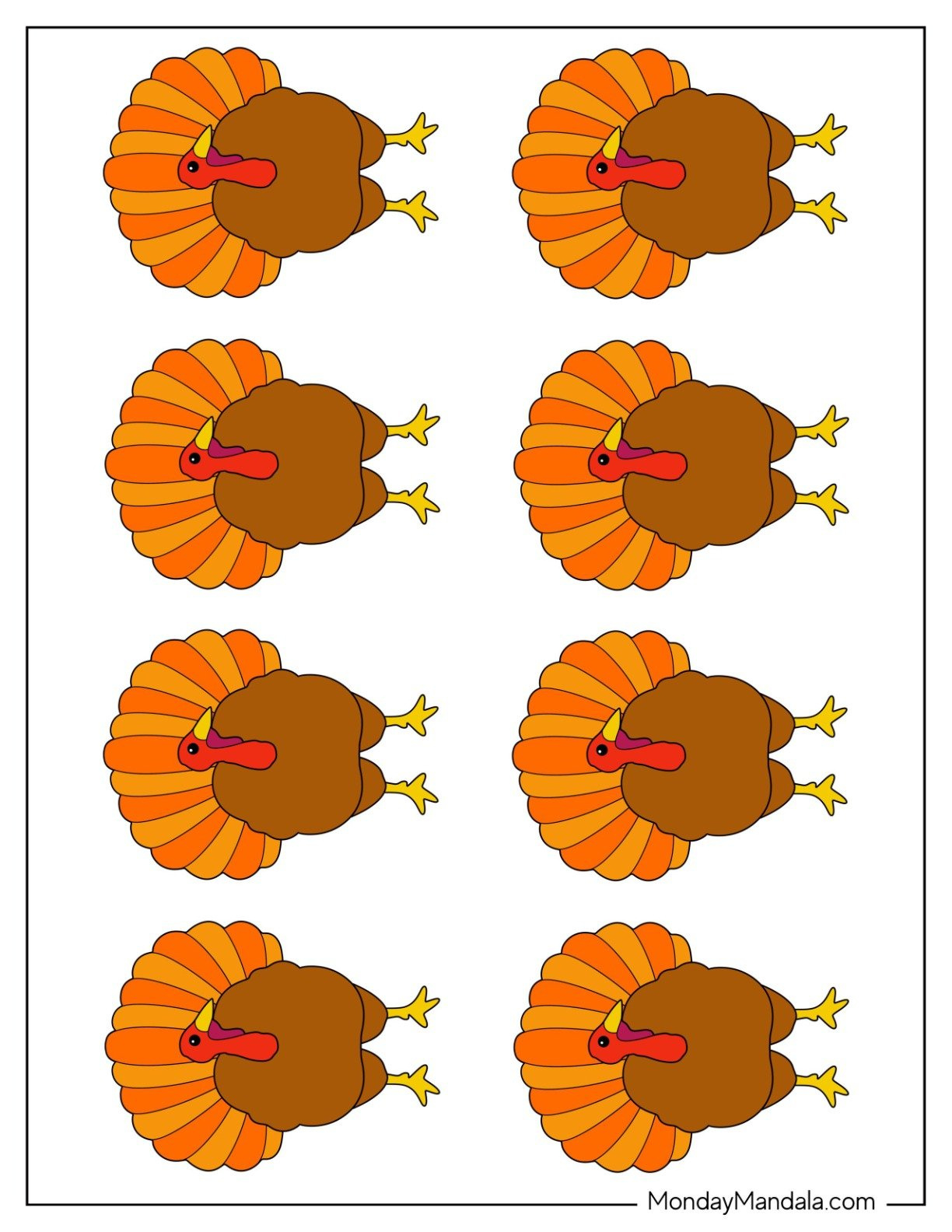 62 Turkey Templates (Free Pdf Printables) regarding Large Printable Turkey Template