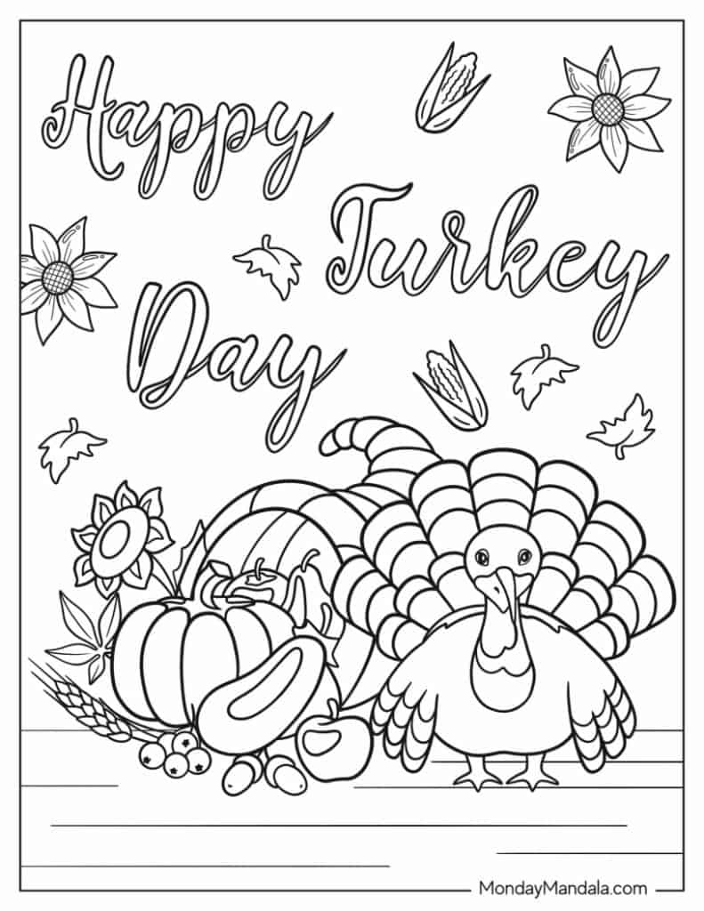 67 Thanksgiving Coloring Pages (Free Pdf Printables) in Printable Thanksgiving Coloring Pages For Kids