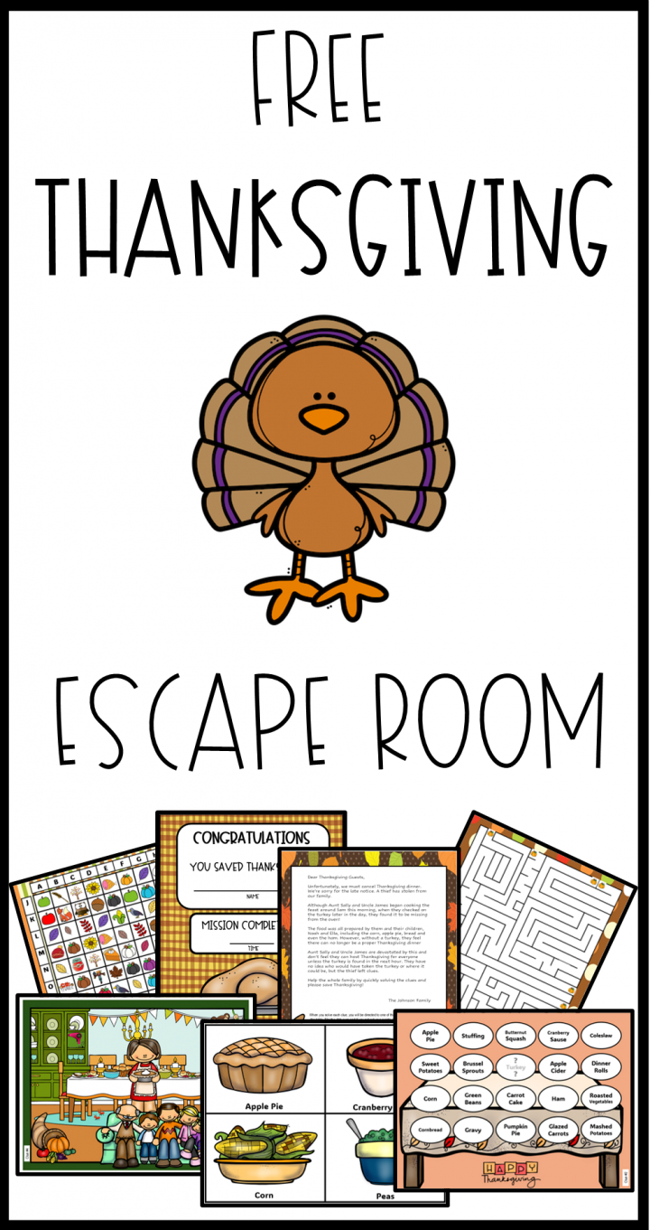 Best Free Thanksgiving Escape Room (Free Printable) pertaining to Thanksgiving Escape Room Free Printable