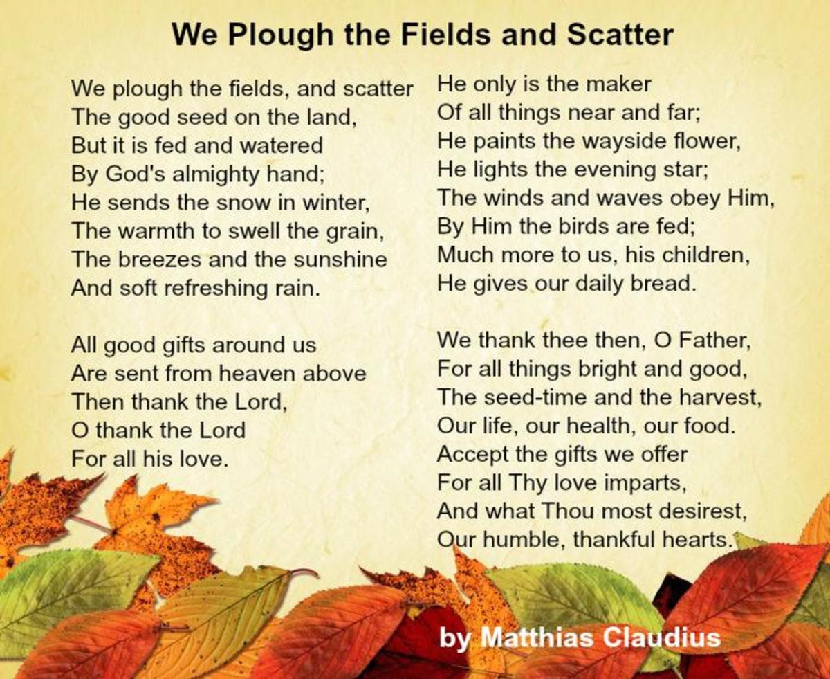 Best Thanksgiving Poems - Hubpages intended for Thanksgiving Poems By Famous Poets