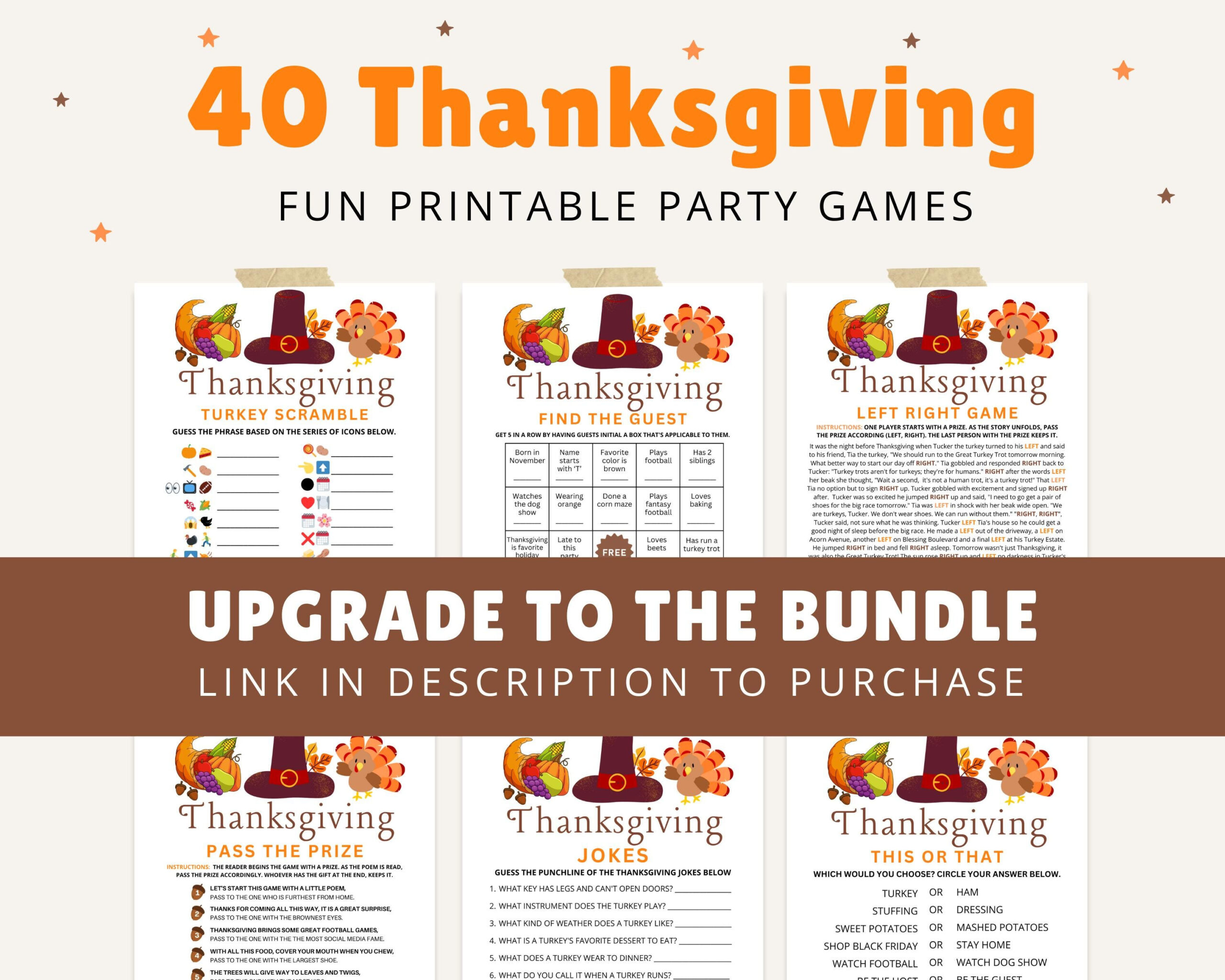 Buy Thanksgiving Food Bracket Game: Printable Table Quiz (Digital with regard to Thanksgiving Food Bracket Printable