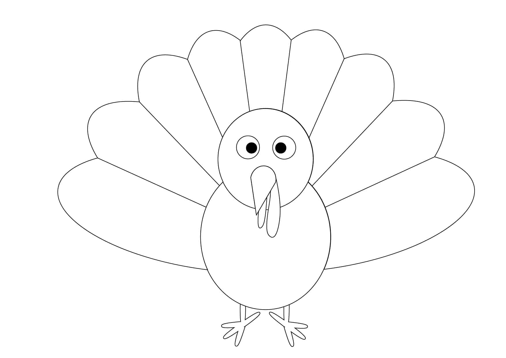 Crazy Turkey Art With Printable Turkey Template - Emma Owl for Printable Pictures of Turkeys