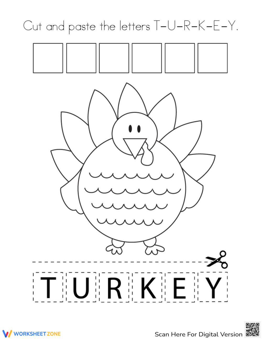 Cut And Paste Thanksgiving Worksheets Worksheets with regard to Thanksgiving Cut And Paste Printable