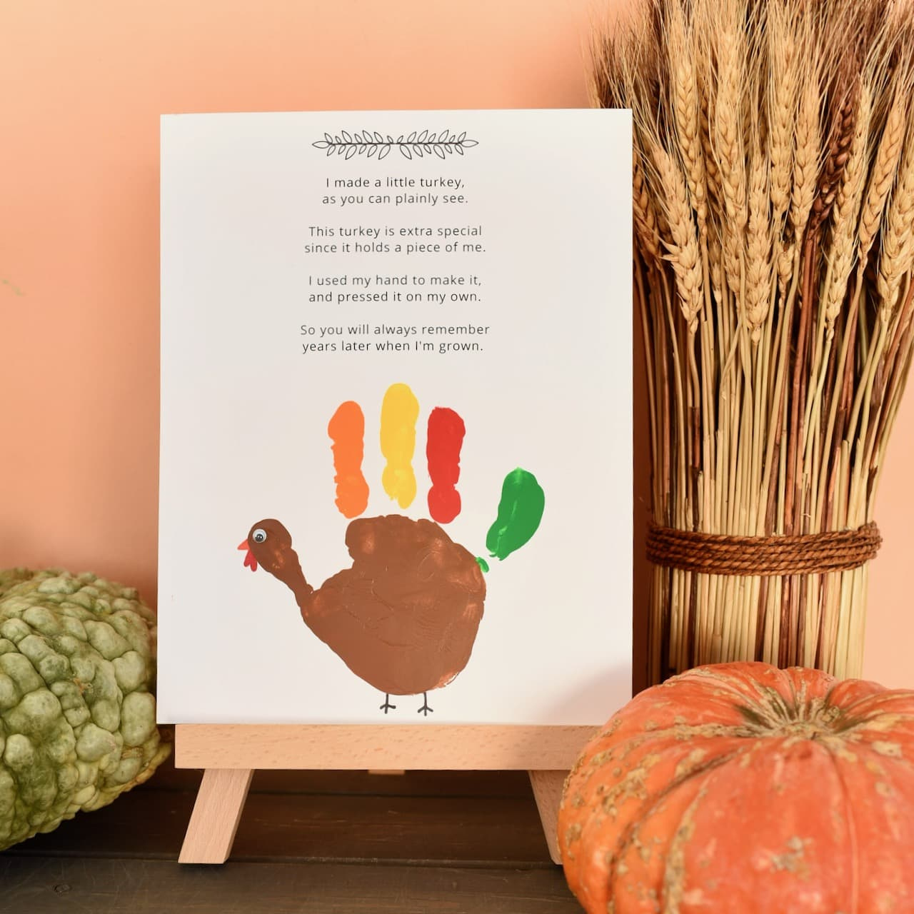 Cutest Turkey Handprint Craft + Poem Printable - Make Life Lovely within Thanksgiving Poems For Preschoolers Handprints