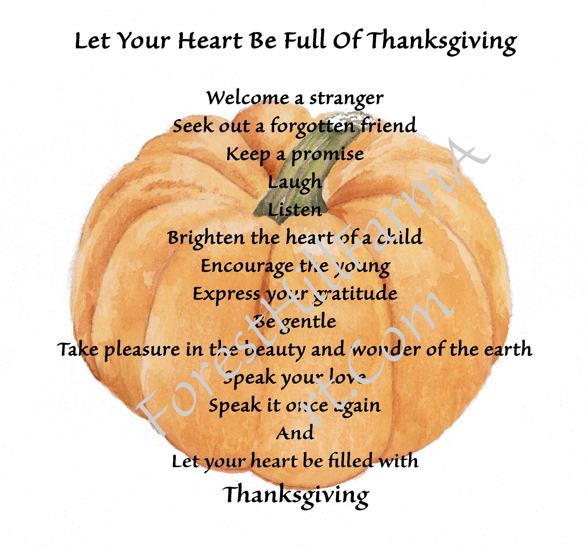 Danksagungsgruß/Thanksgiving Poem Print Ready - Etsy.de within Thanksgiving Poem For A Friend