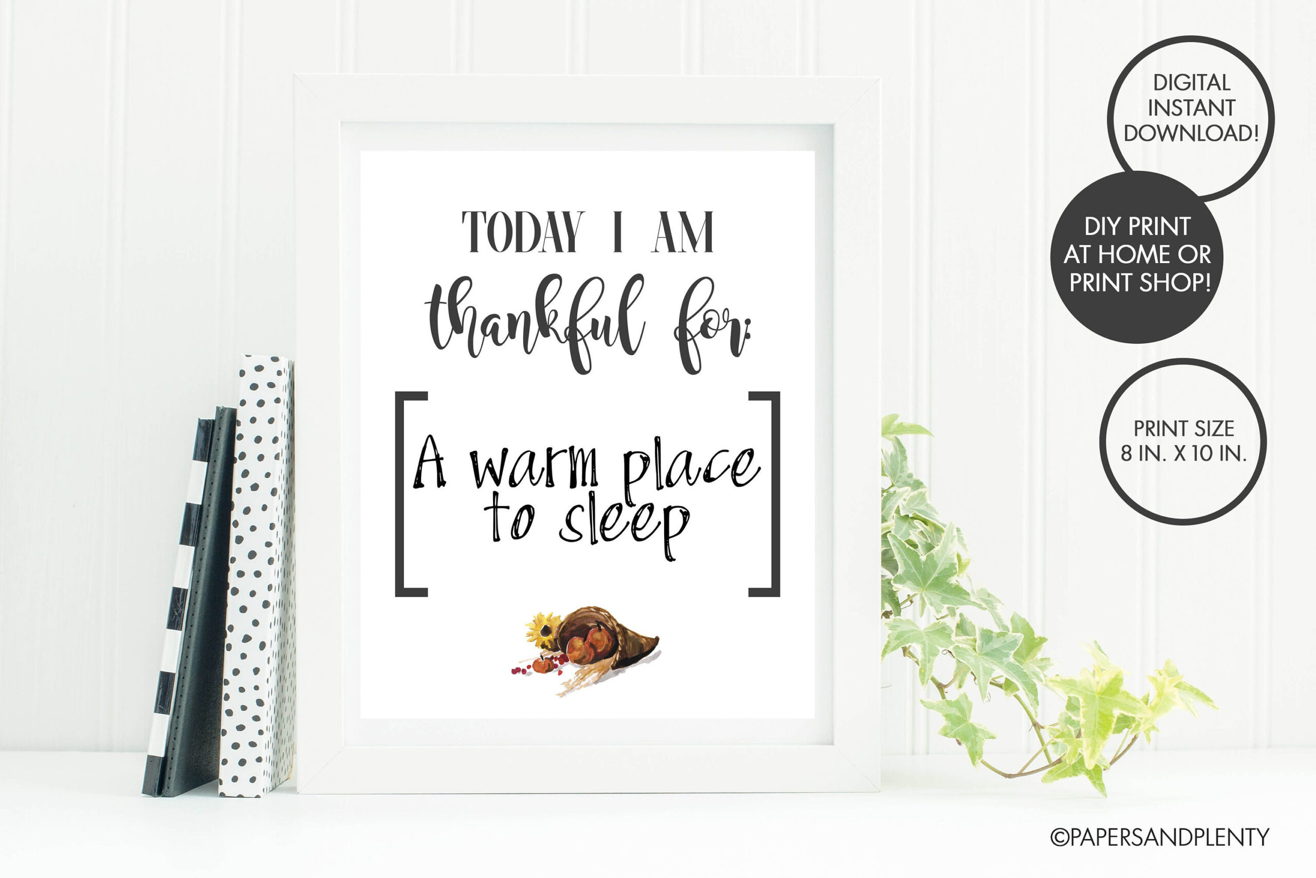 Digital File - &amp;quot;Today I Am Thankful For&amp;quot; Sign | Fill In The Blank throughout I am Thankful For Printable Quote