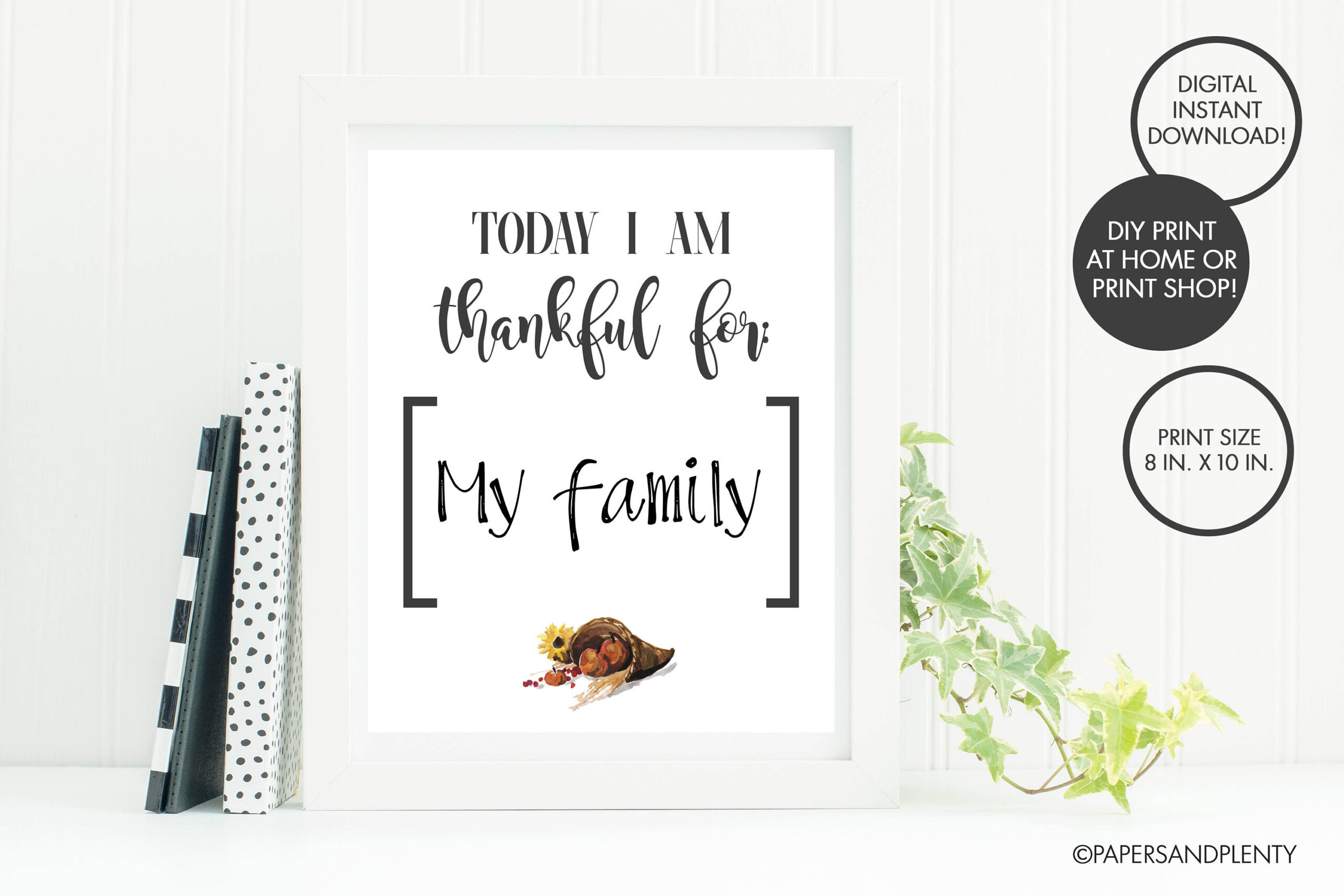 Digital File - &amp;quot;Today I Am Thankful For&amp;quot; Sign | Fill In The Blank throughout I Am Thankful For Printable Quote