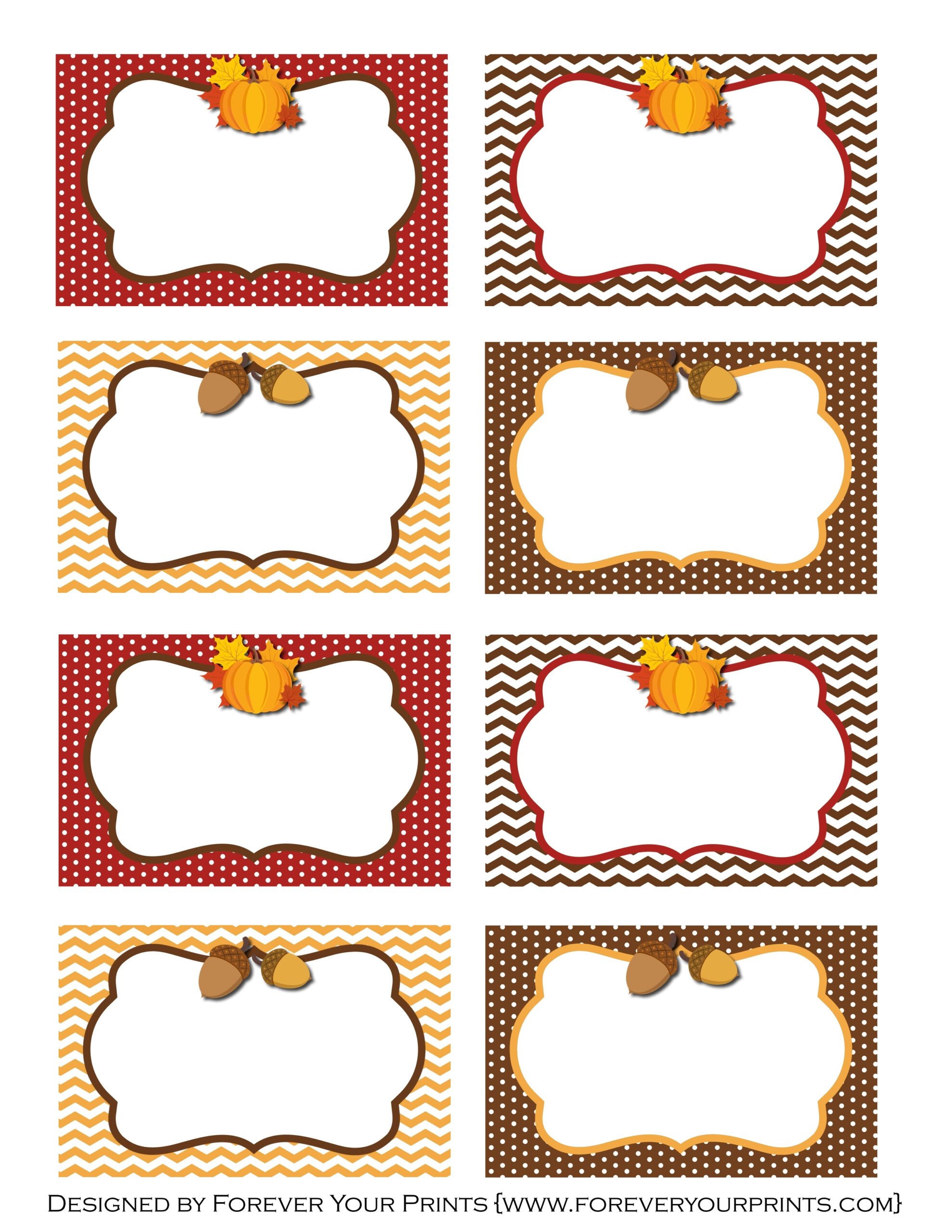 Discover 12 Fall Name Tags And Free Thanksgiving Ideas regarding Thanksgiving Food Labels Printable