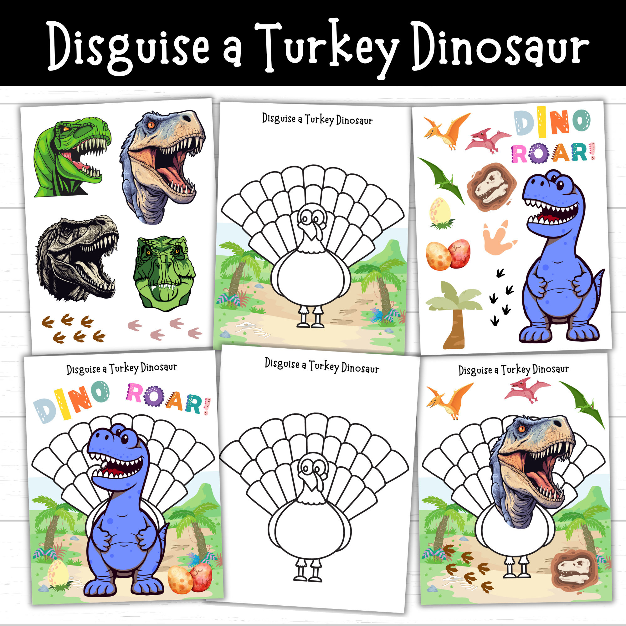 Disguise A Turkey Dinosaur, Dinosaur Turkey Disguise, Disguise A for Turkey in Disguise T Rex