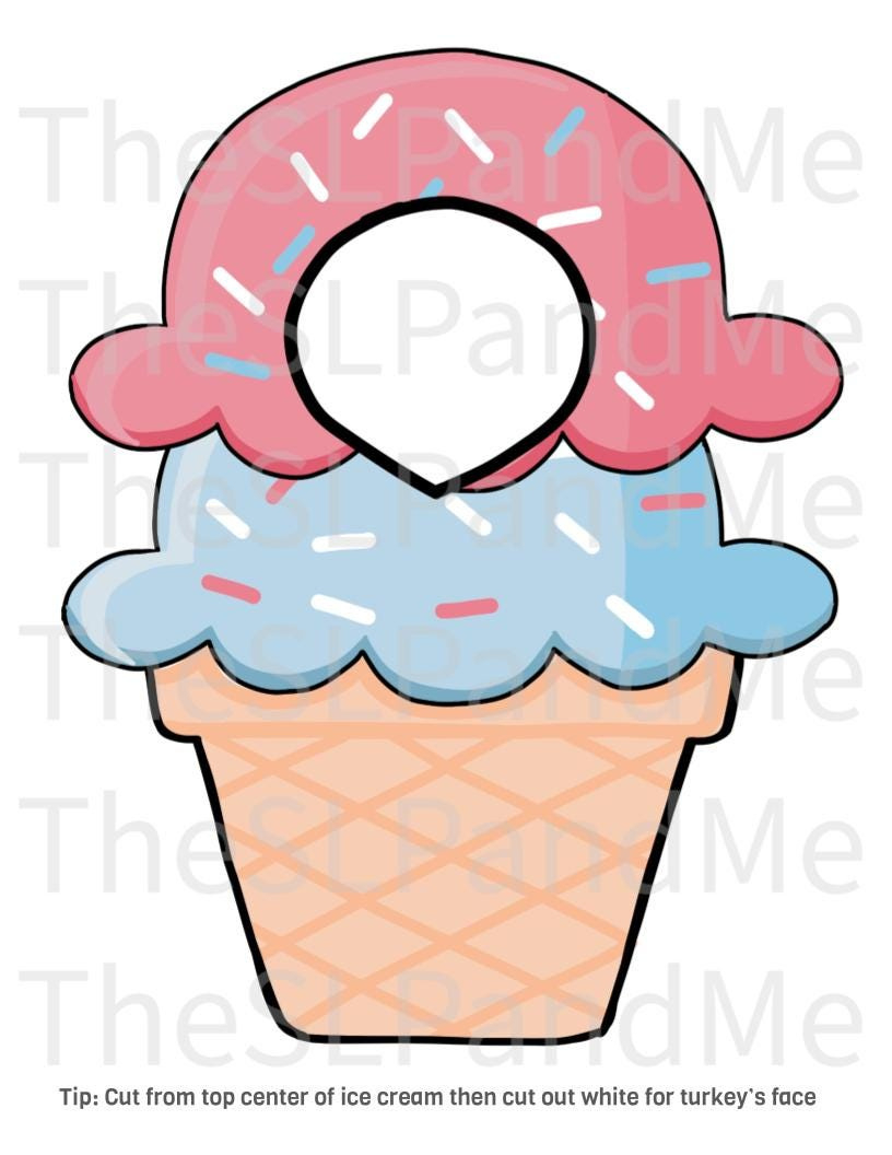 Disguise A Turkey- Ice Cream Disguise-Resizable! - Etsy within Turkey In Disguise Ice Cream Cone
