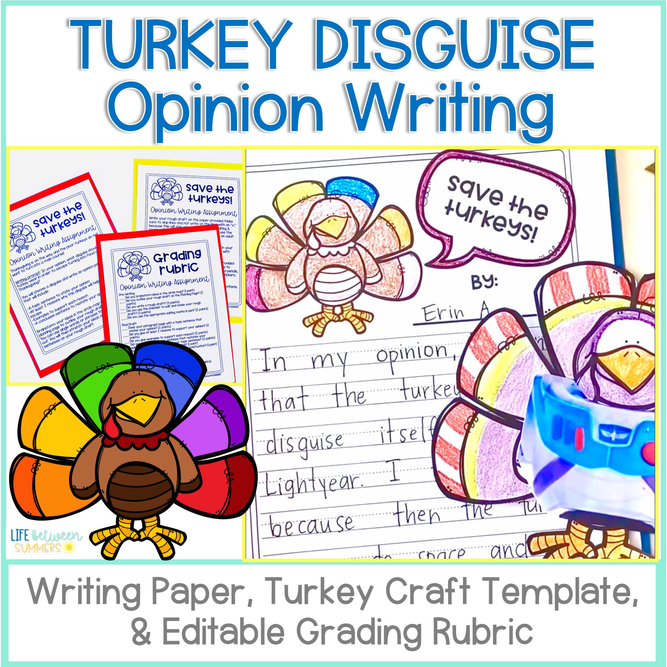 Disguise A Turkey Opinion Writing &amp;amp; Thanksgiving Craft Editable &amp;amp; Digital -  Life Between Summers with regard to Turkey in Disguise Lesson Plan
