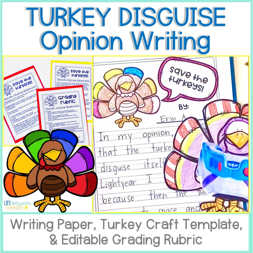 Disguise A Turkey Opinion Writing &amp;amp; Thanksgiving Craft Editable for Turkey in Disguise Writing Paper