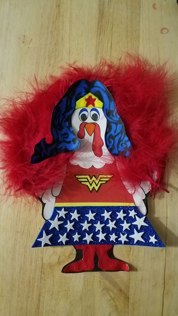 Disguise A Turkey - Wonderwoman in Wonder Woman Turkey in Disguise