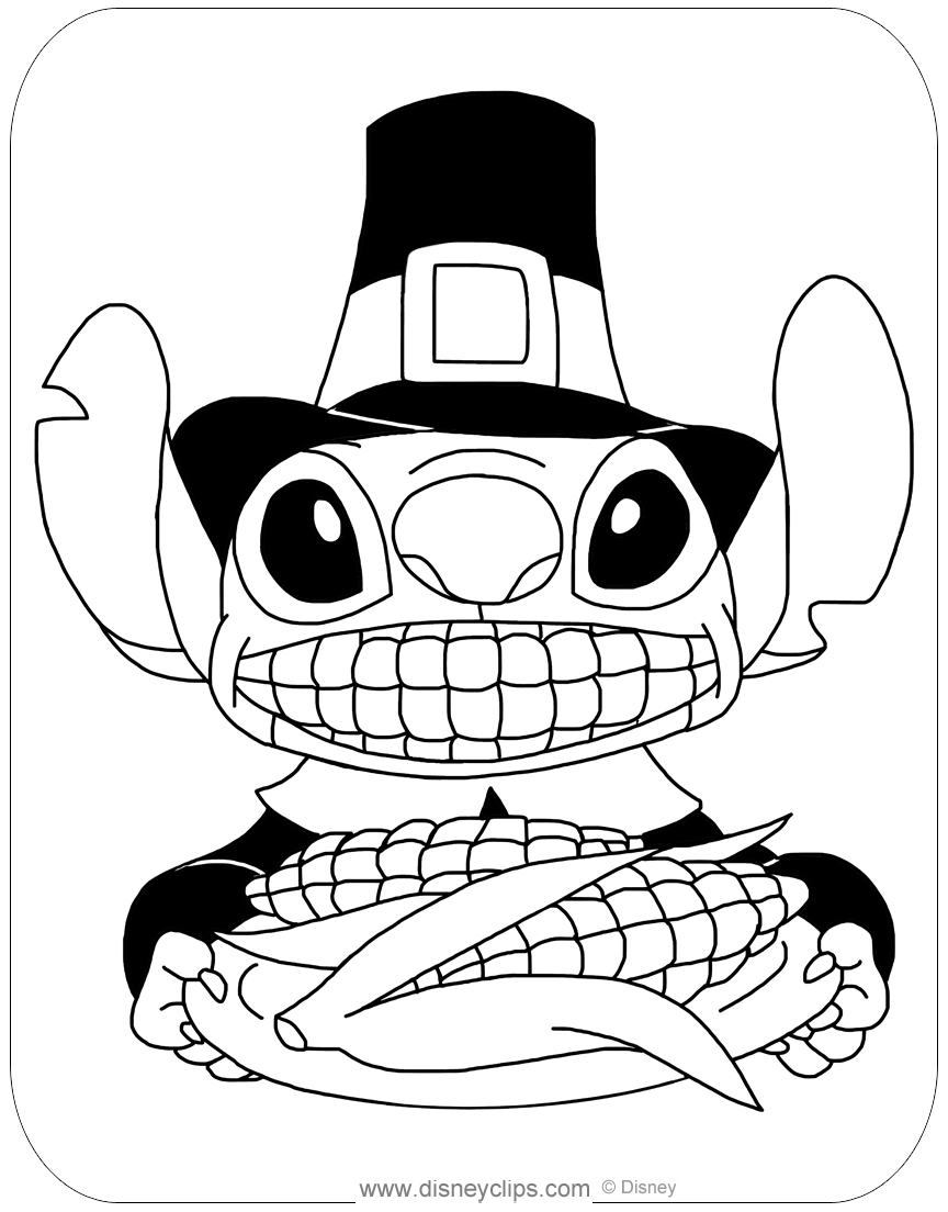 Disney Thanksgiving Coloring Pages | Disneyclips regarding Thanksgiving Disney Coloring Pages Printable