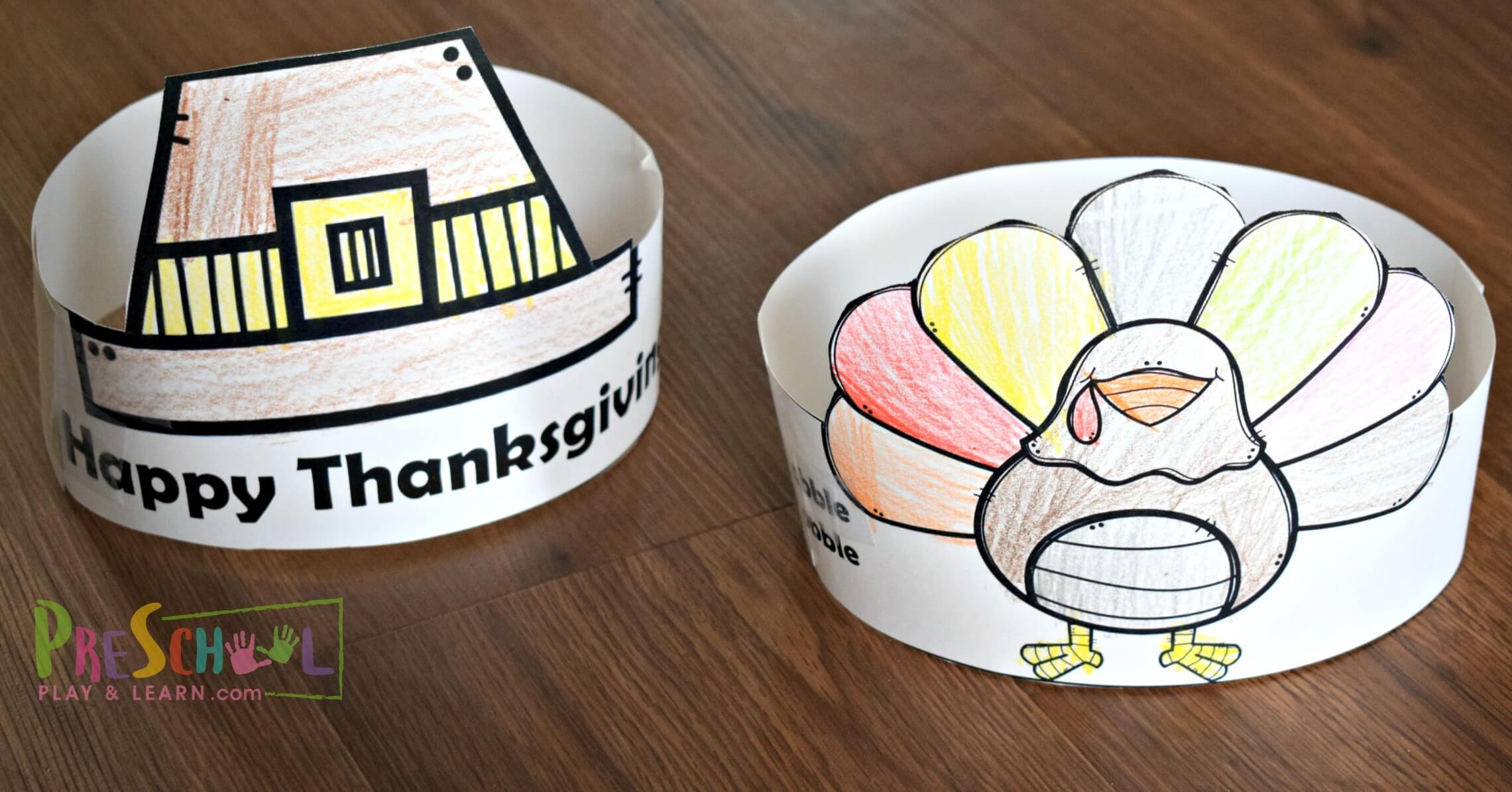 🦃 Thanksgiving Hats - Free Printable Craft For Kids pertaining to Thanksgiving Hats For Preschoolers Printable