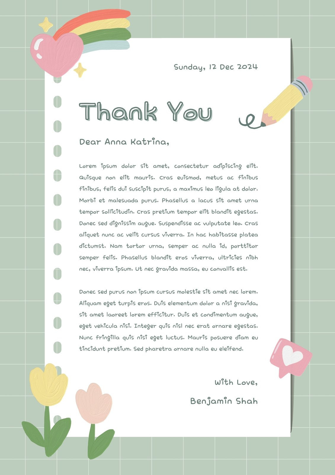 Free And Printable Thank You Letter Templates | Canva with regard to Printable Thanksgiving Letter Template