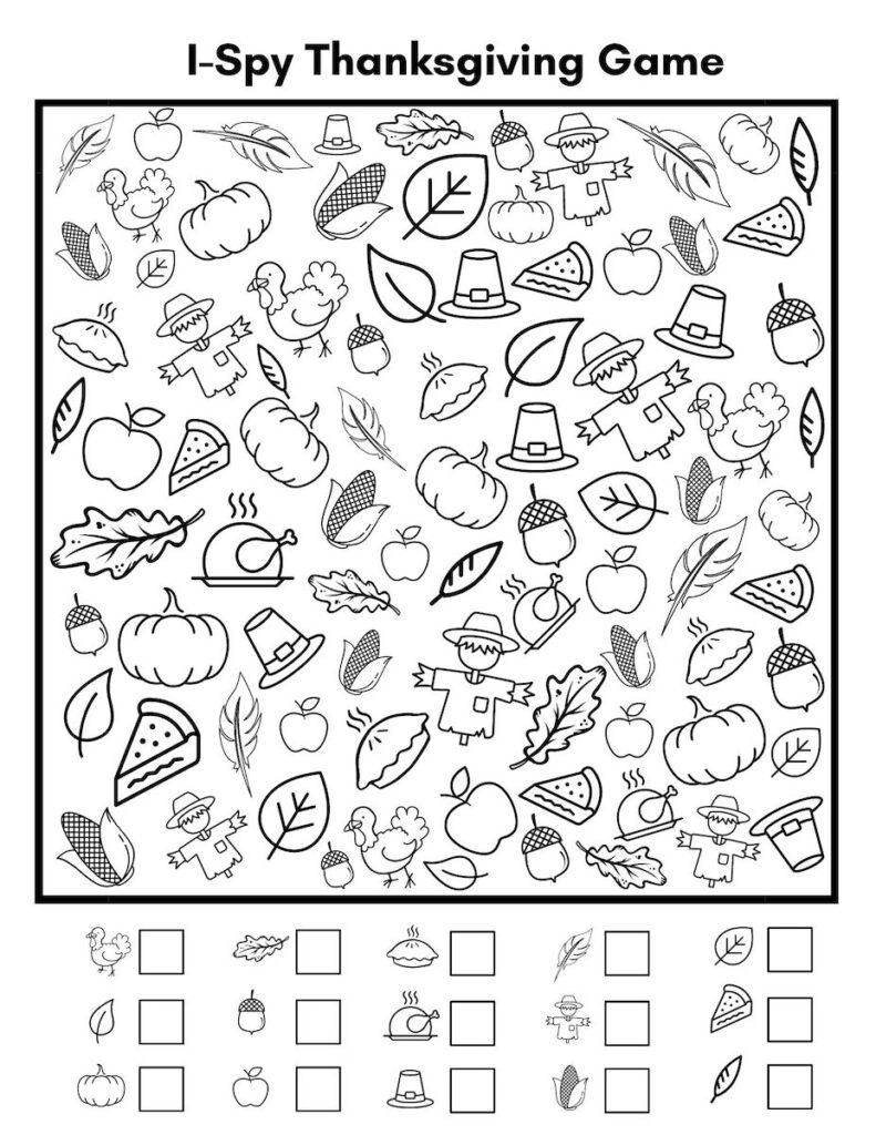 Free I Spy Thanksgiving Printables Your Kids Will Love! - Originalmom intended for Printable Thanksgiving Hidden Pictures