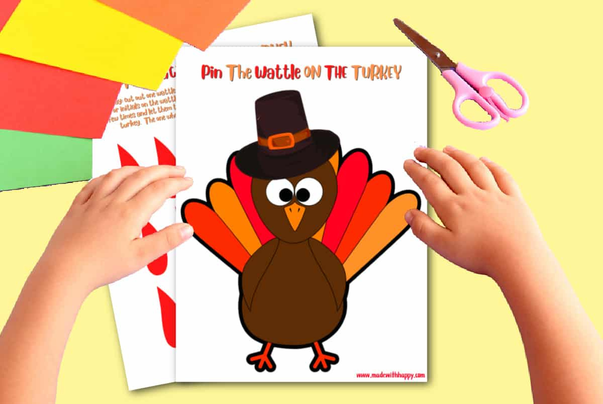 Free Pin The Wattle On The Turkey Printable Thanksgiving Game within Pin The Tail On The Turkey Game Printable