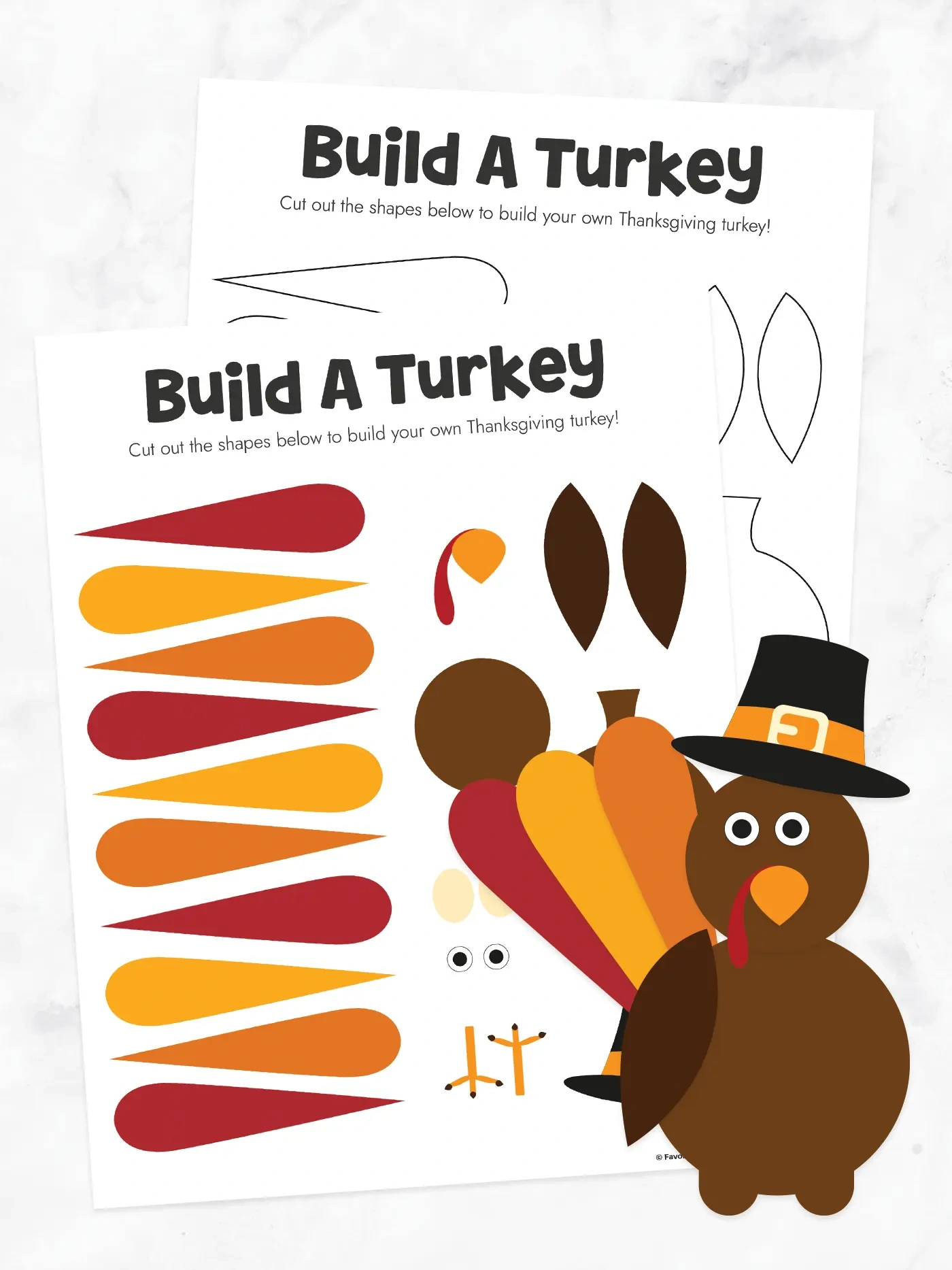 Free Printable Build A Turkey Cutout - Favorite Printables throughout Thanksgiving Cut Out Printable