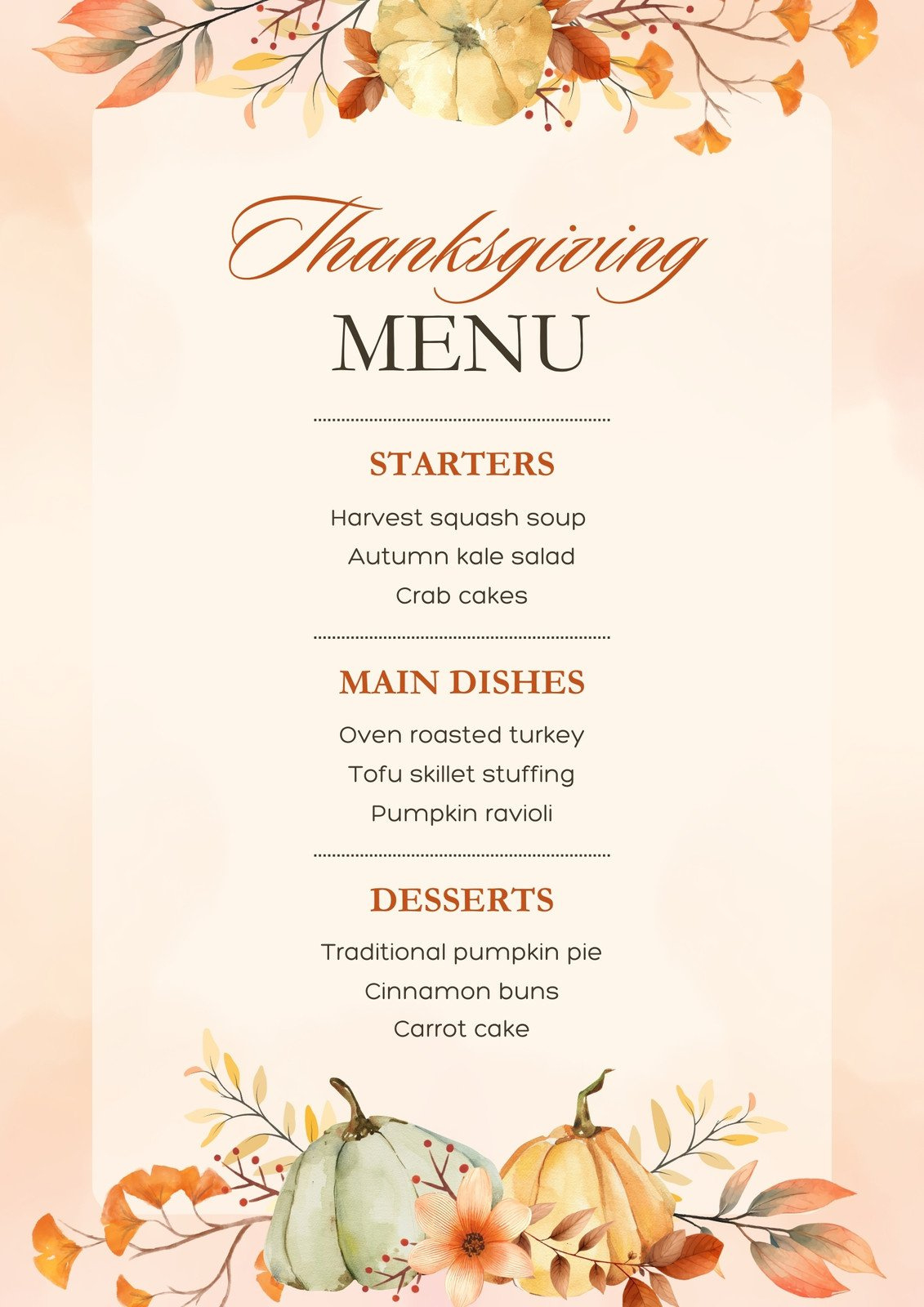 Free Printable, Customizable Thanksgiving Menu Templates | Canva inside Thanksgiving Menu Template For Kids