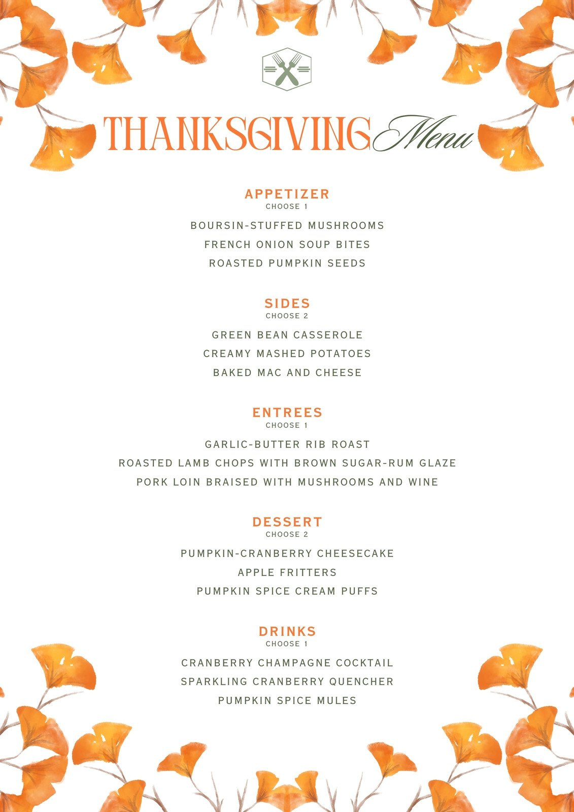 Free Printable, Customizable Thanksgiving Menu Templates | Canva regarding Thanksgiving Menu Design Free Template