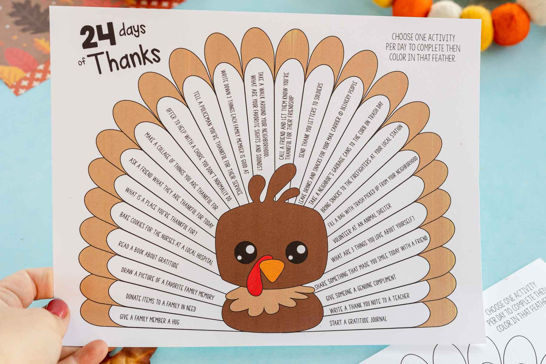 Free Printable Gratitude Thanksgiving Turkeys - Play Party Plan inside I Am Thankful For Turkey Printable Free