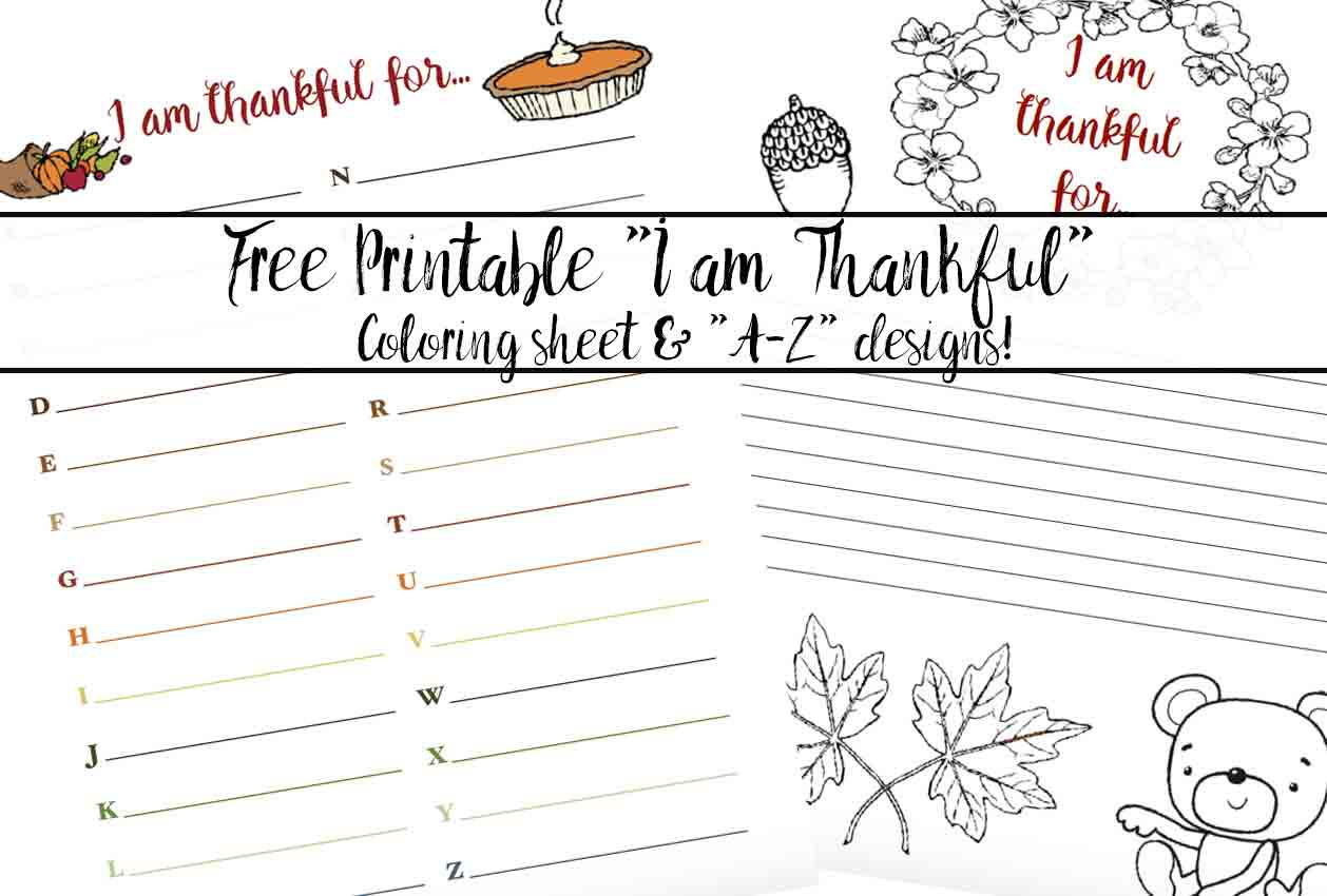 Free Printable &amp;quot;Thankful For&amp;quot; Worksheet: 2 Designs inside I Am Thankful For Free Printable Sheets For Kindergarteners