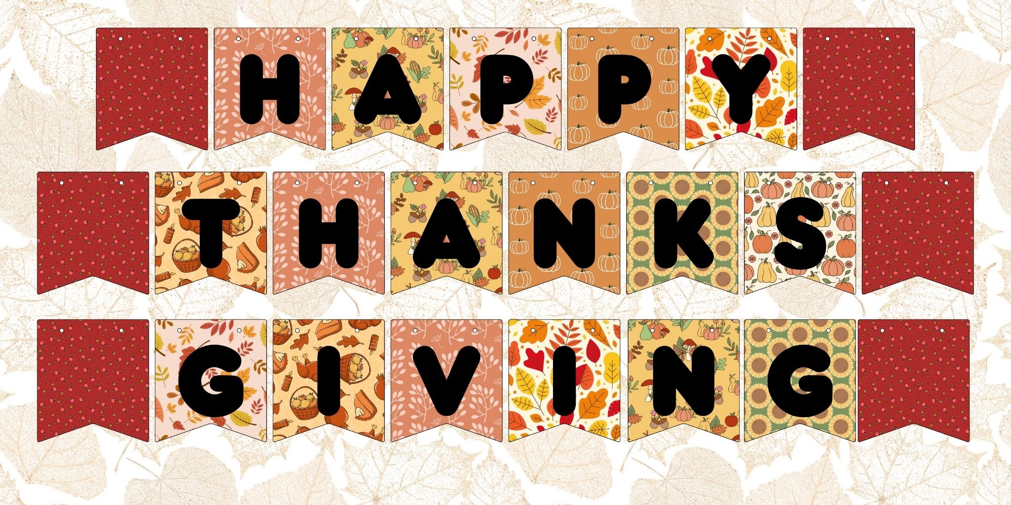 Free Printable Thanksgiving Banner Set regarding Thanksgiving Printable Banner Free