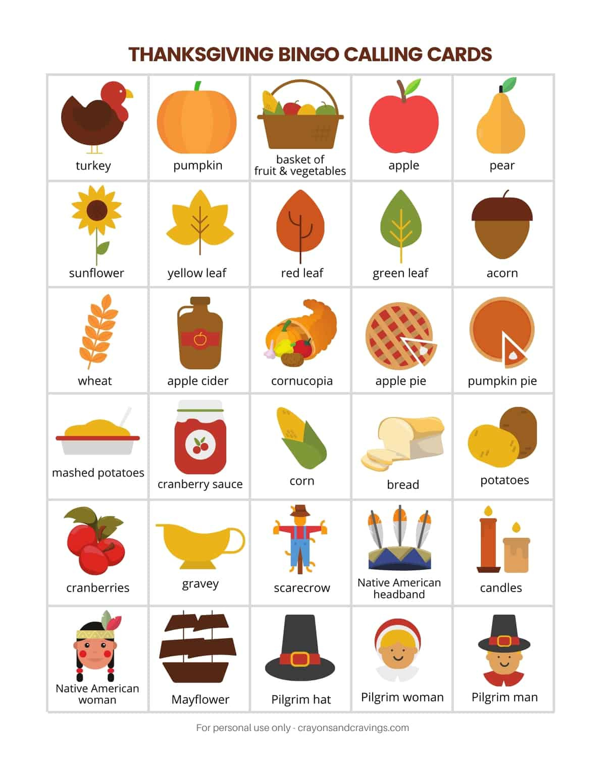 Free Printable Thanksgiving Bingo Cards (Fun Kids Game!) inside Real Thanksgiving Bingo Printable
