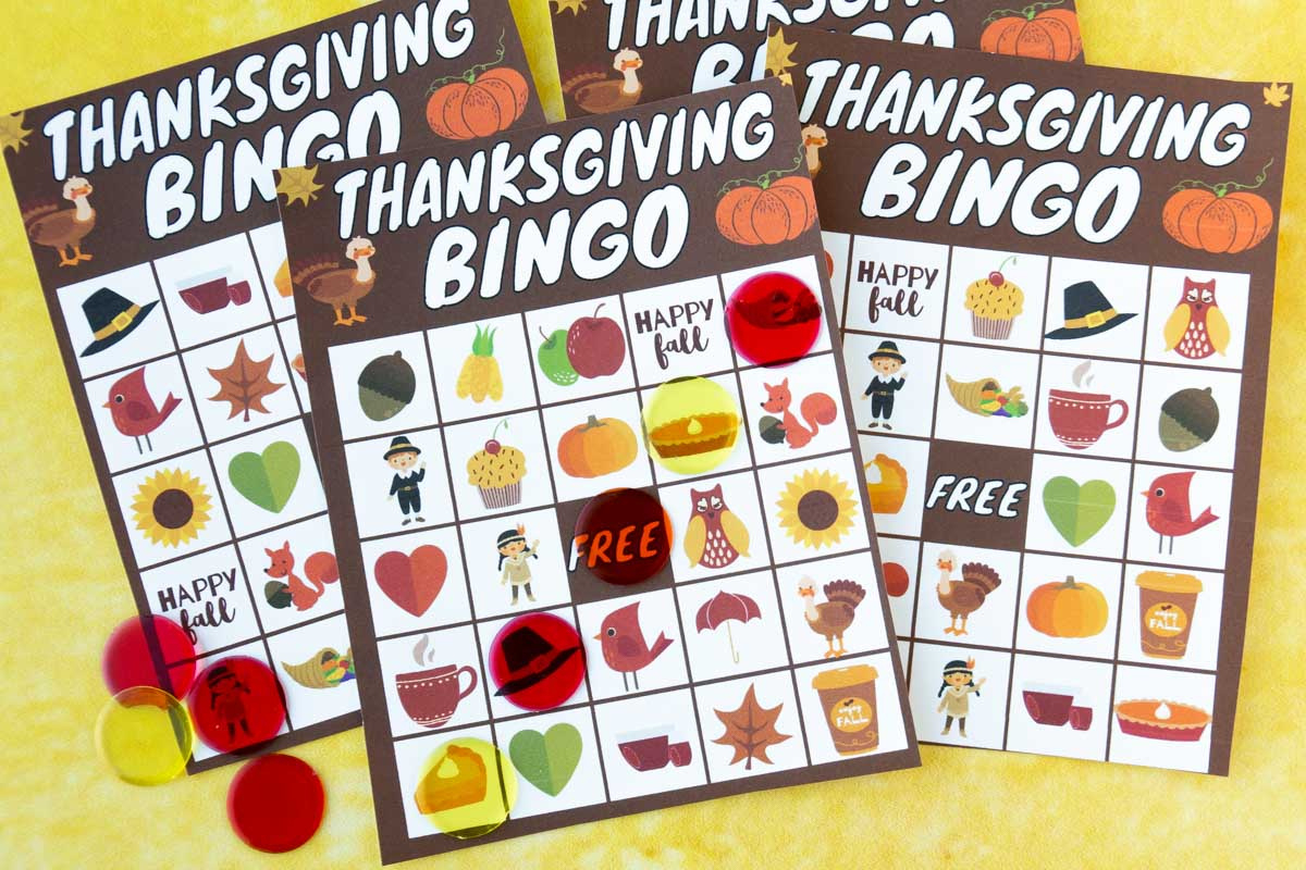 Free Printable Thanksgiving Bingo Game (20 Cards) - Play Party Plan with regard to Thanksgiving Printable Bingo For 20
