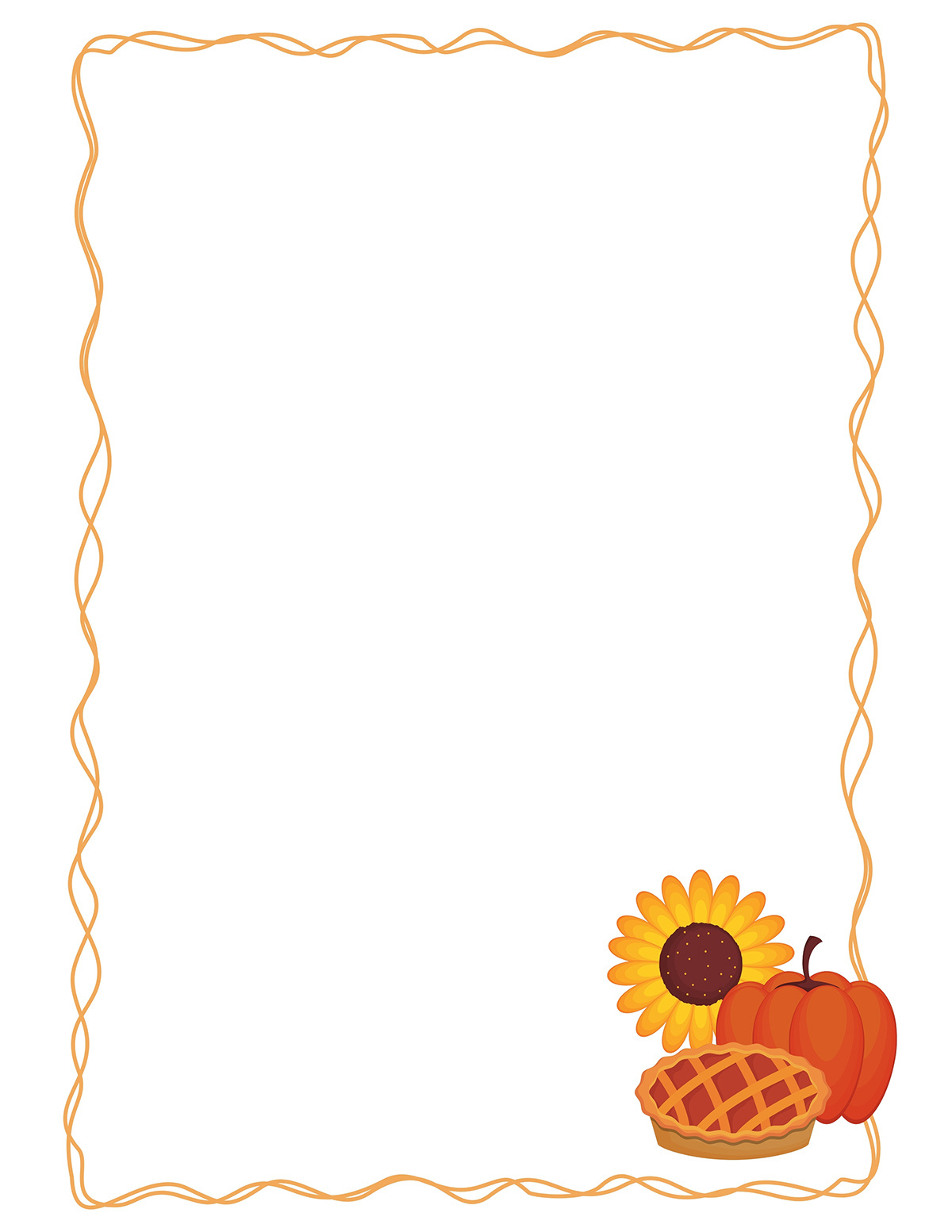 Free Printable Thanksgiving Borders - 20 Border Pages - Mom In Pajamas in Printable Thanksgiving Paper Borders