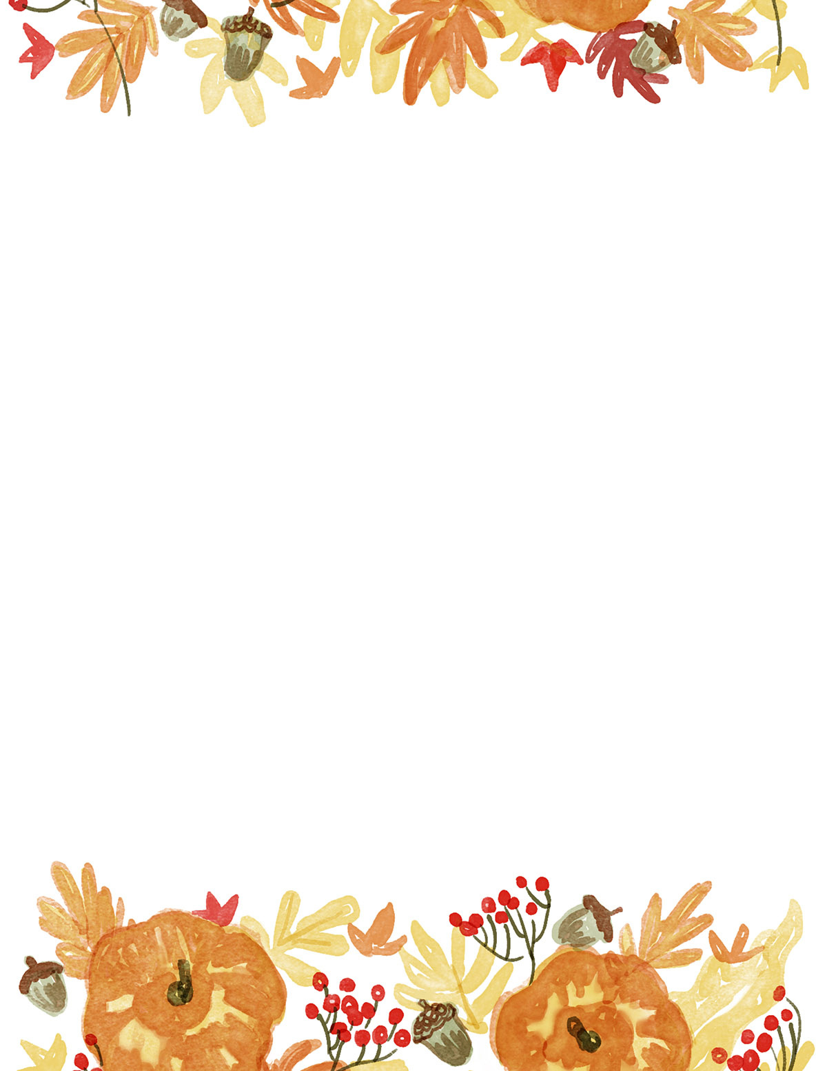 Free Printable Thanksgiving Borders - 20 Border Pages - Mom In Pajamas throughout Thanksgiving Border Free Printable